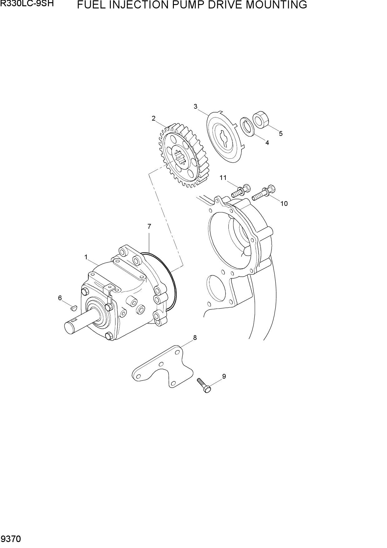 INJECTION PUMP DRIVE MOUNTING