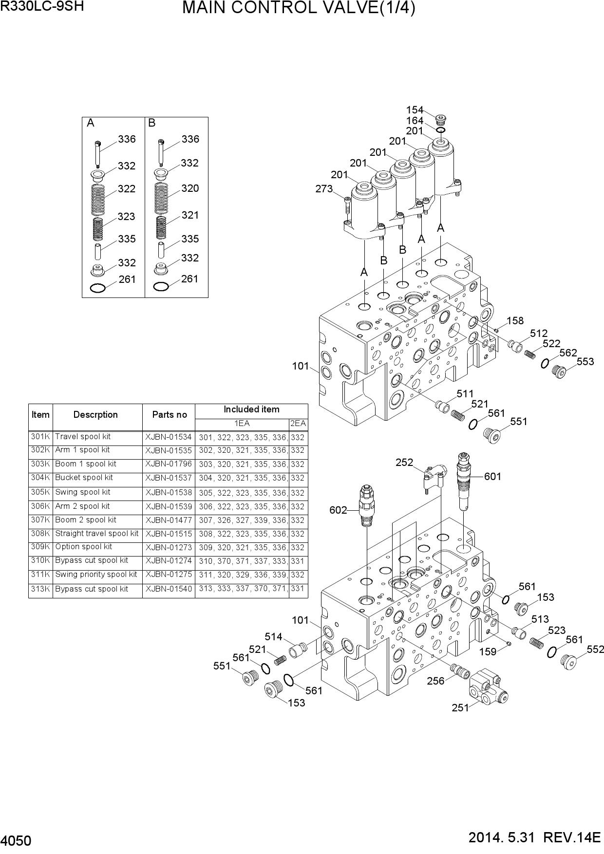 MAIN CONTROL VALVE(1/4, TYPE 1)