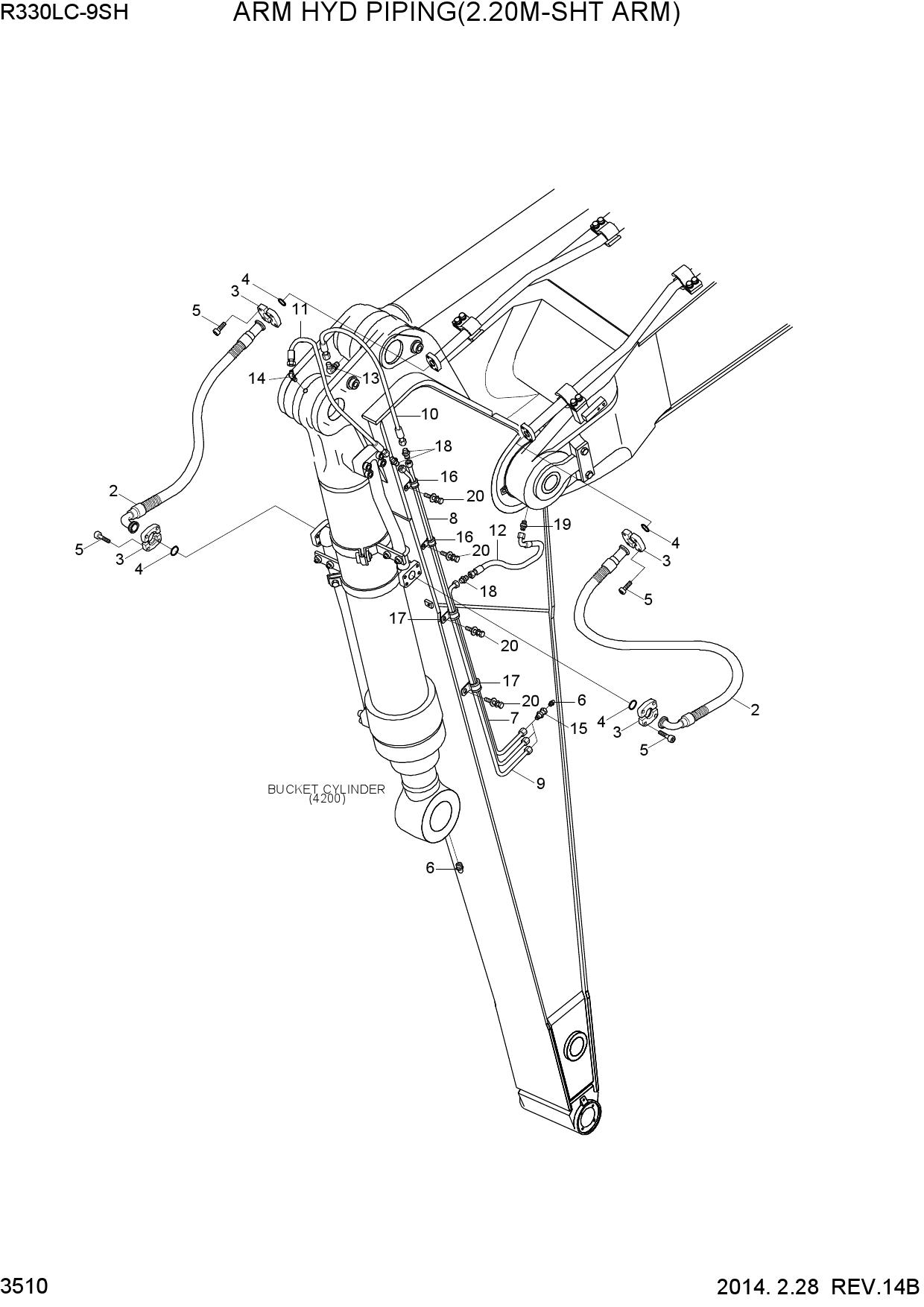 ARM HYD PIPING(2.2M)