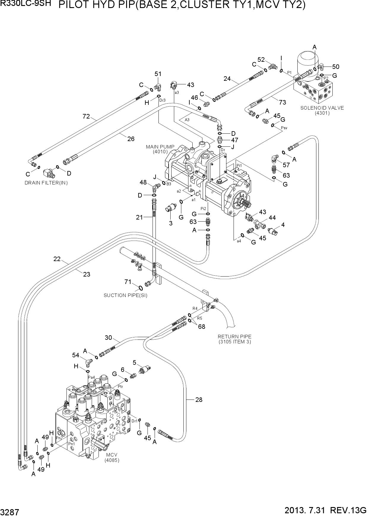 PILOT HYD PIP(BASE2,CLUSTER TY1,MCV TY2)