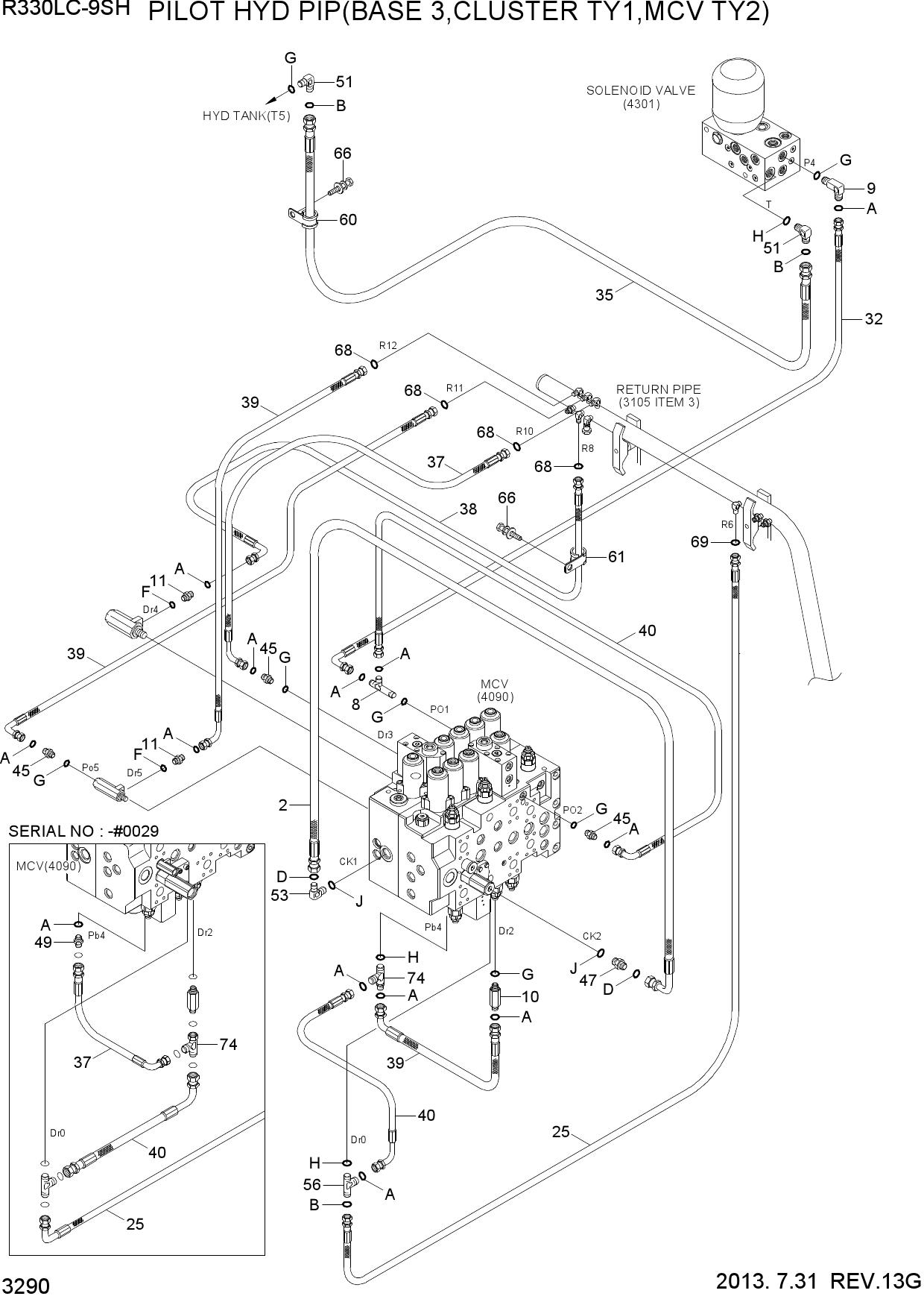 PILOT HYD PIP(BASE3,CLUSTER TY1,MCV TY2)