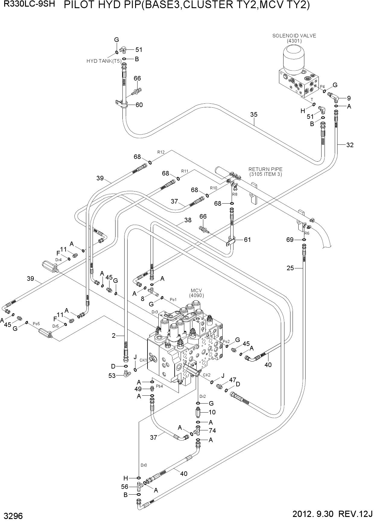 PILOT HYD PIP(BASE3,CLUSTER TY2,MCV TY2)