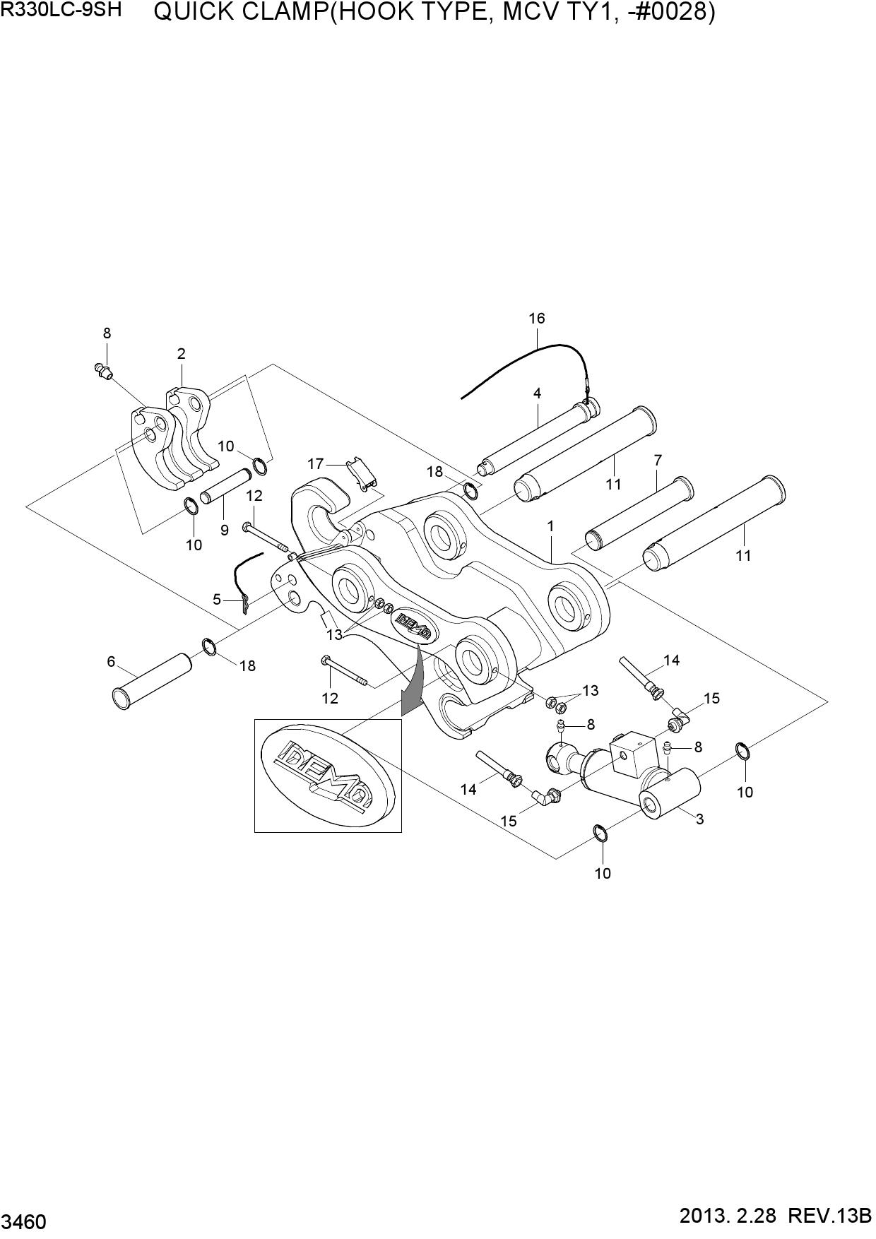 QUICK CLAMP(HOOK TYPE, MCV TY 1,-#0028)