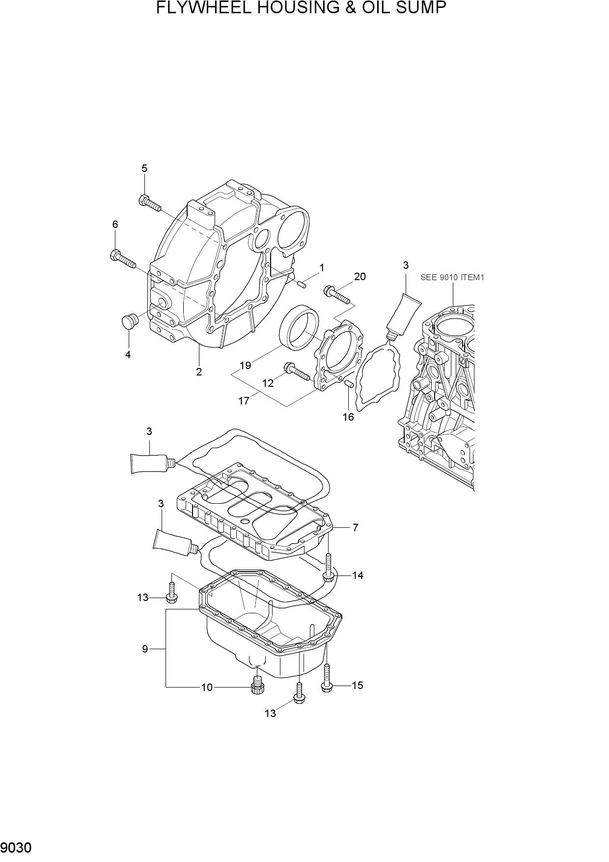 FLYWHEEL HOUSING & OIL SUMP