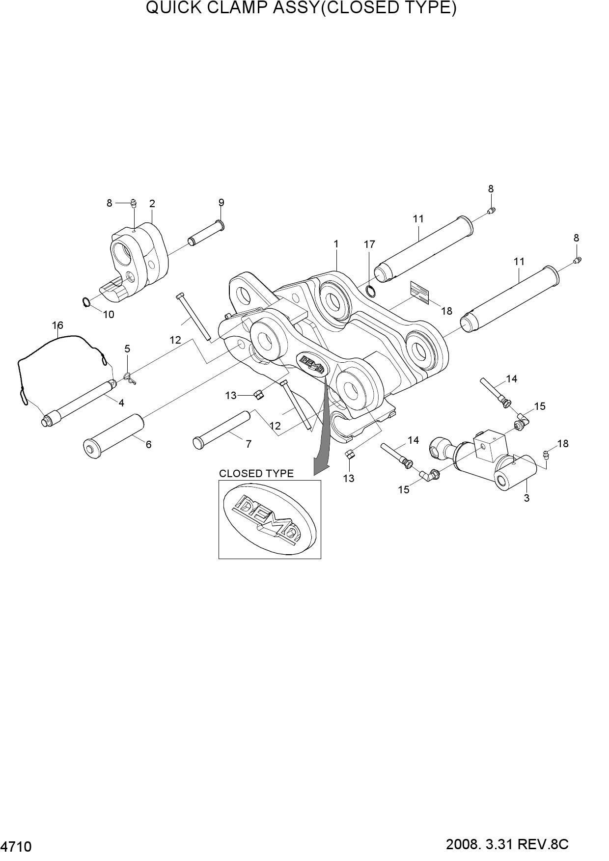 QUICK CLAMP ASSY(CLOSED TYPE)