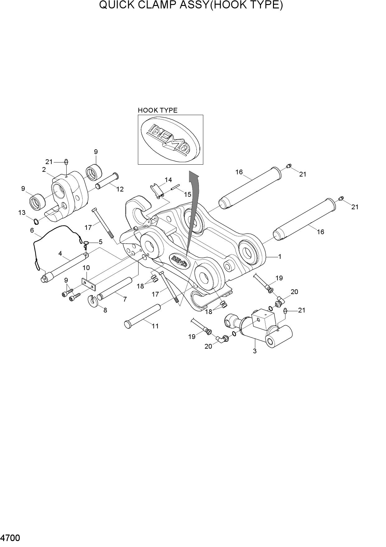 QUICK CLAMP ASSY(HOOK TYPE)