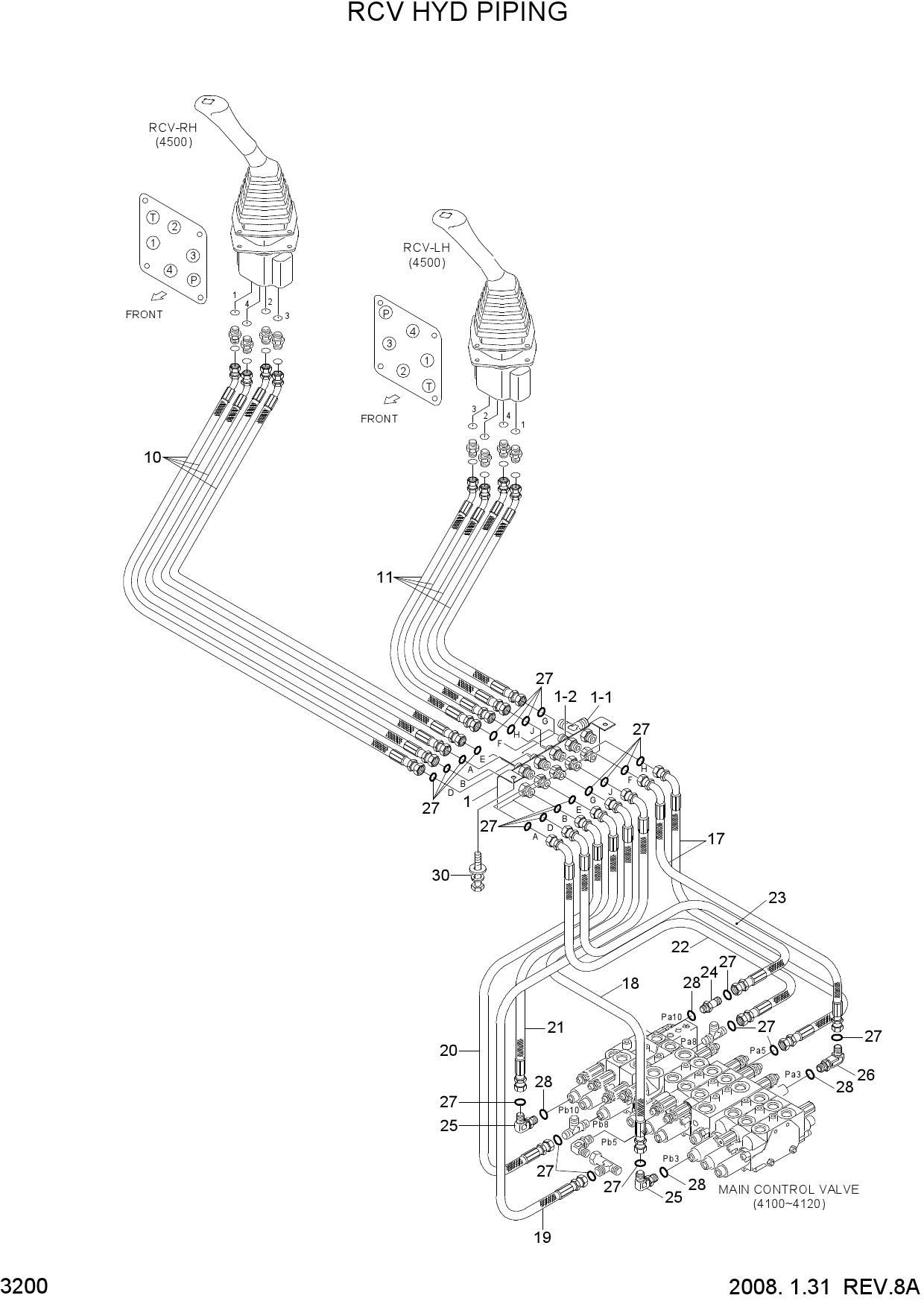 RCV HYD PIPING