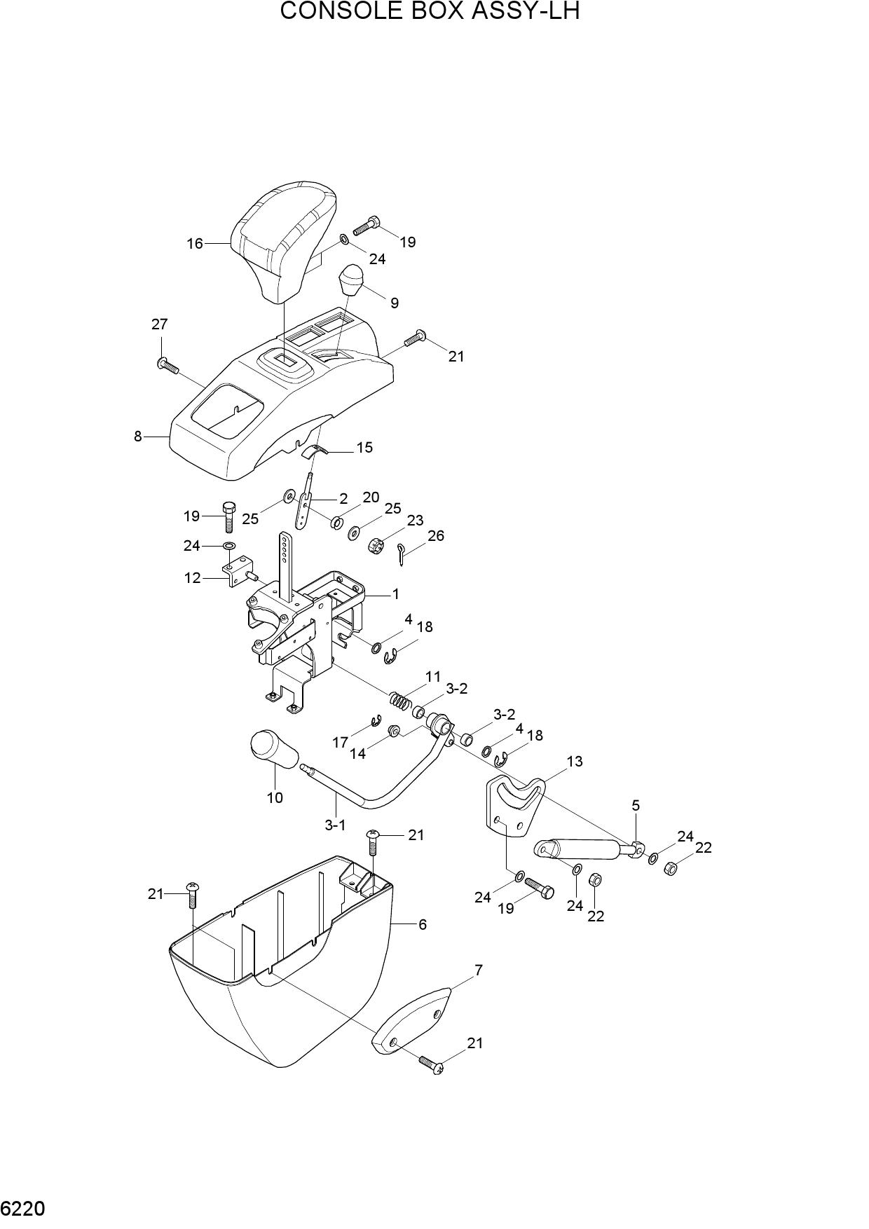 CONSOLE BOX ASSY-LH