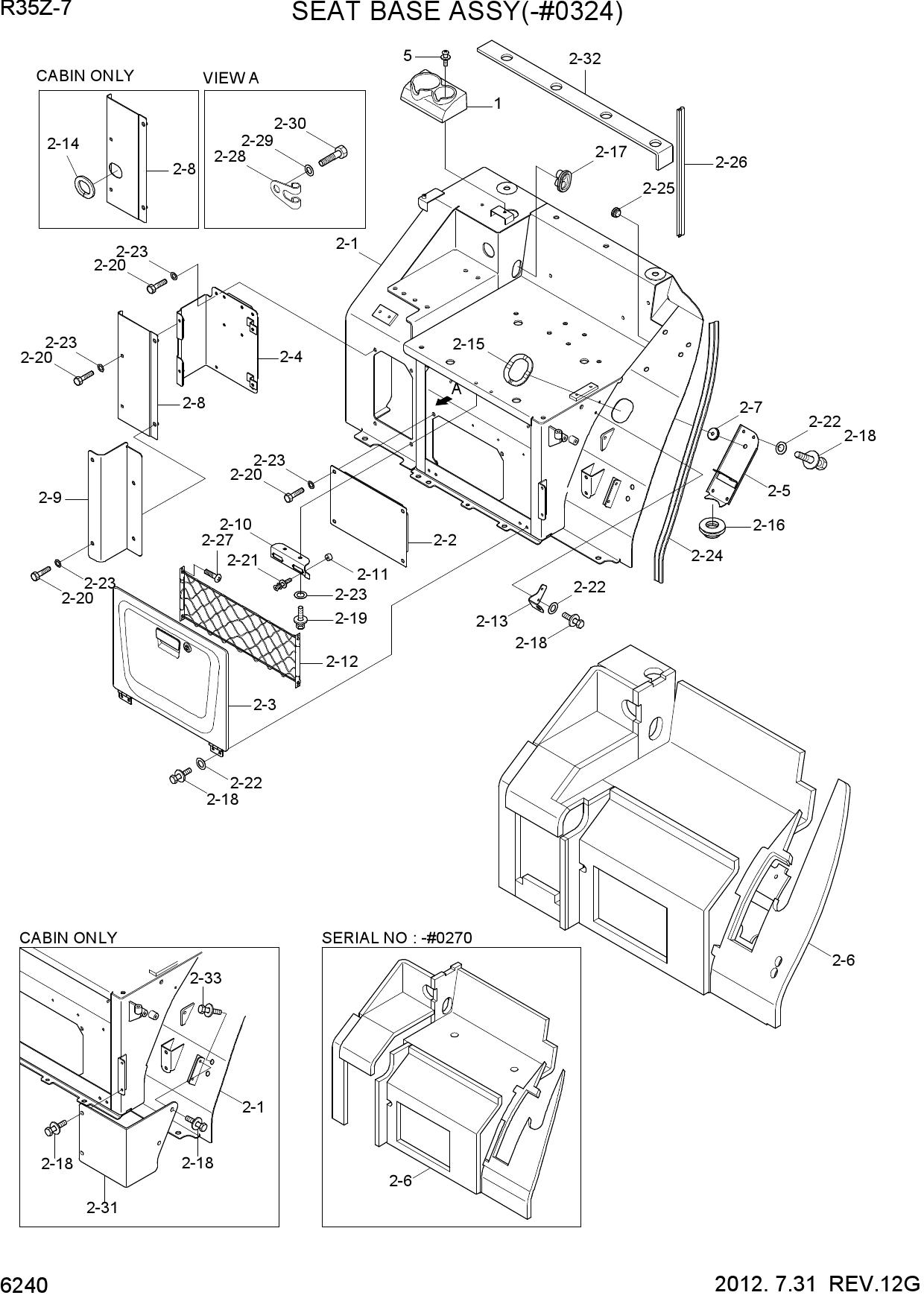 SEAT BASE ASSY(-#0324)