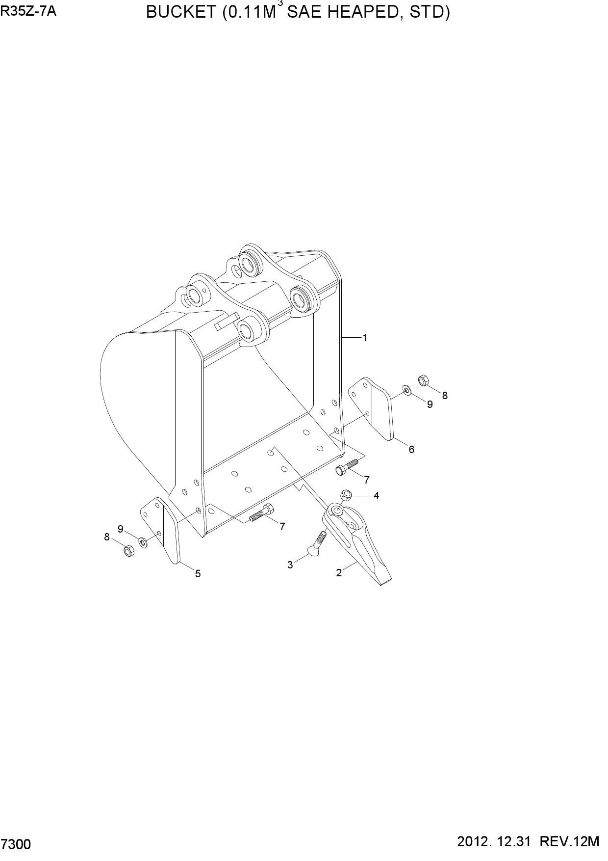 BUCKET(0.11M3 SAE HEAPED, STD)