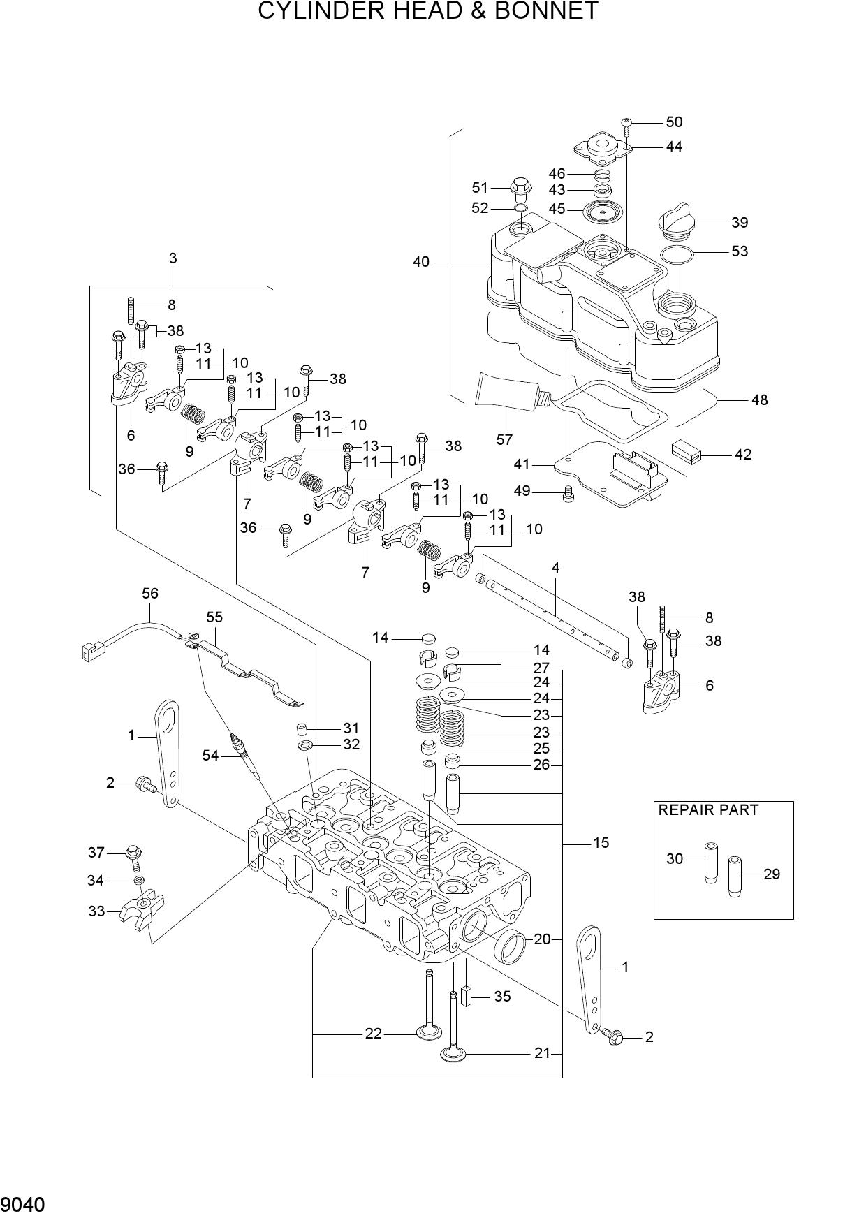 CYLINDER HEAD & BONNET
