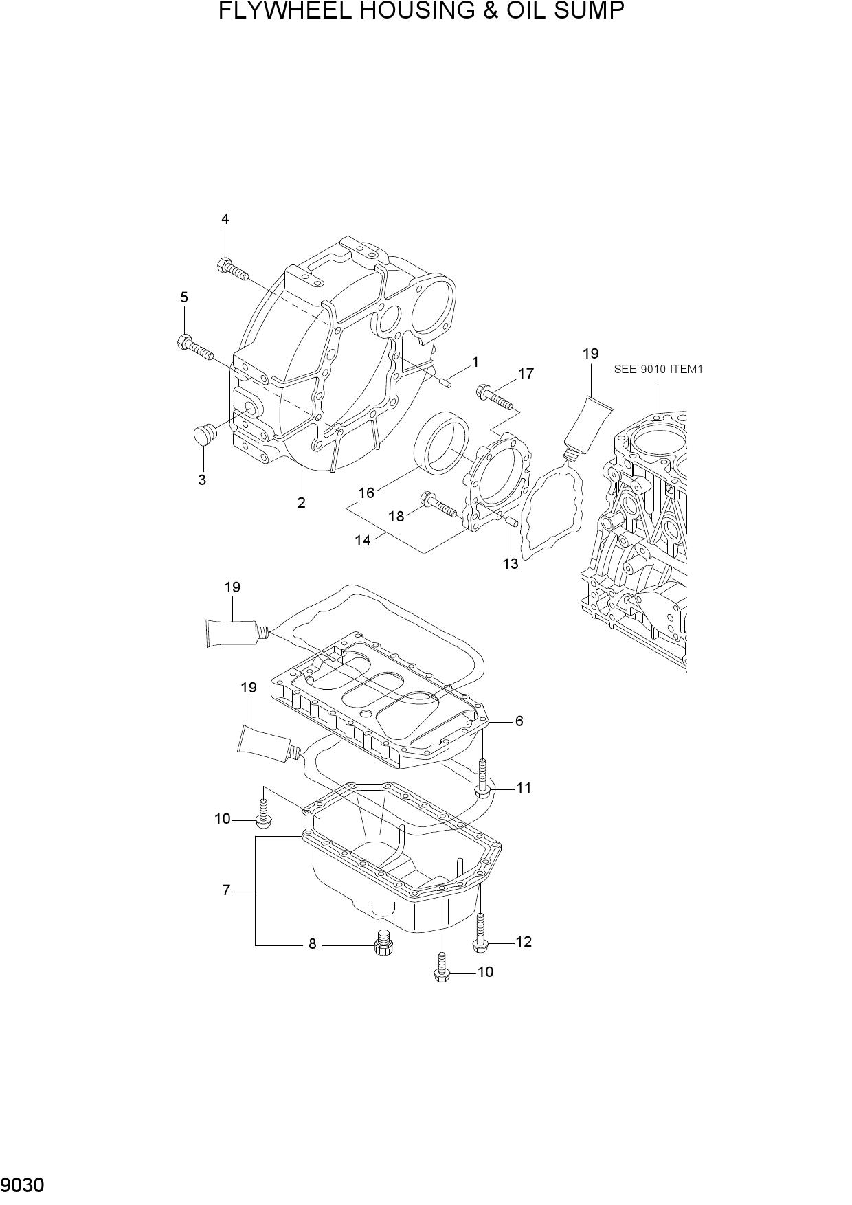 FLYWHEEL HOUSING & OIL SUMP
