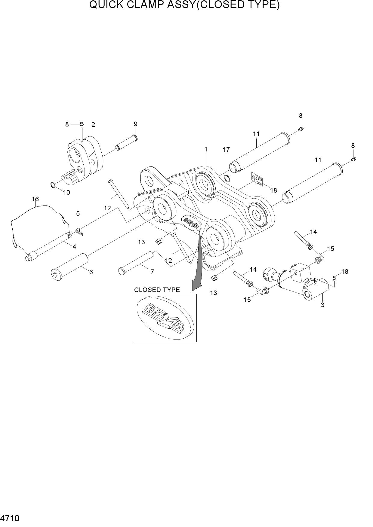 QUICK CLAMP ASSY(CLOSED TYPE)