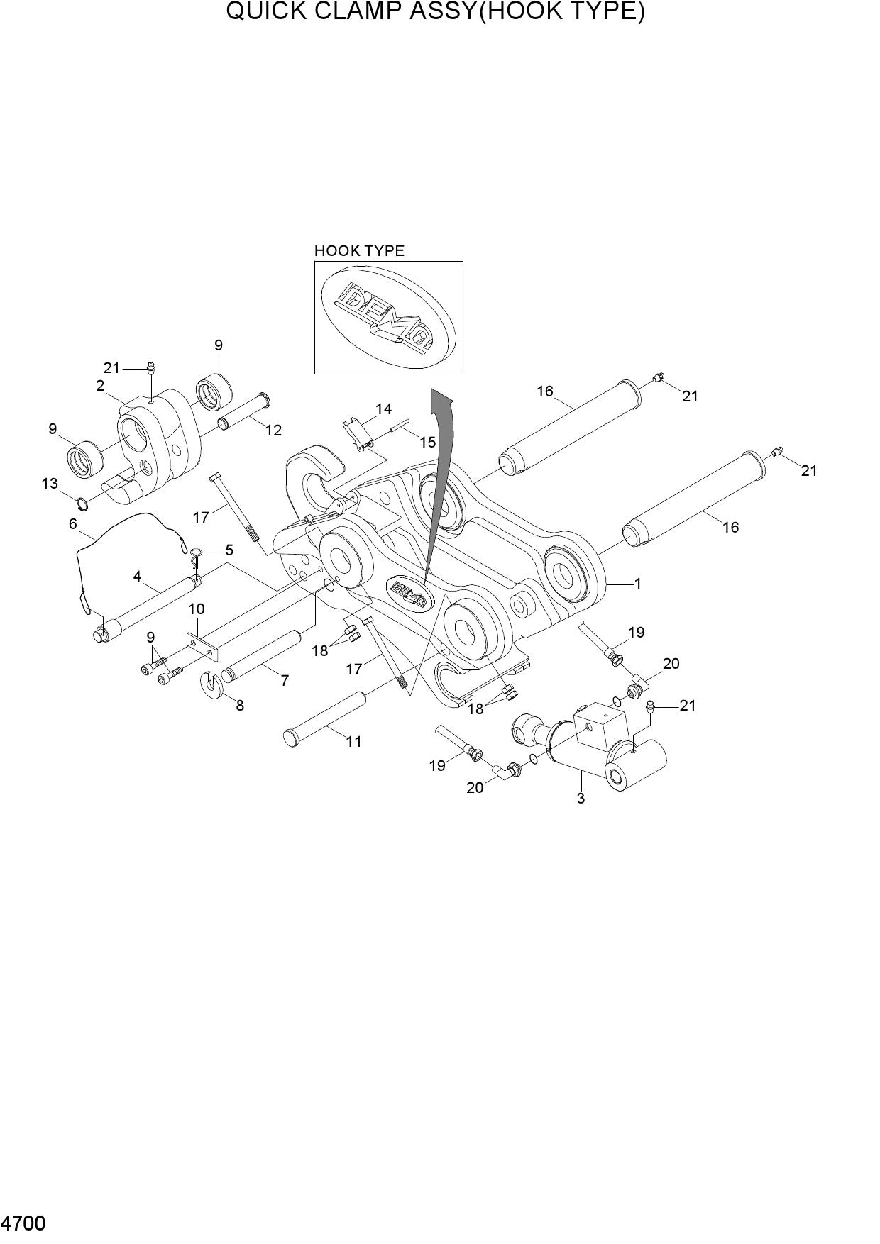 QUICK CLAMP ASSY(HOOK TYPE)