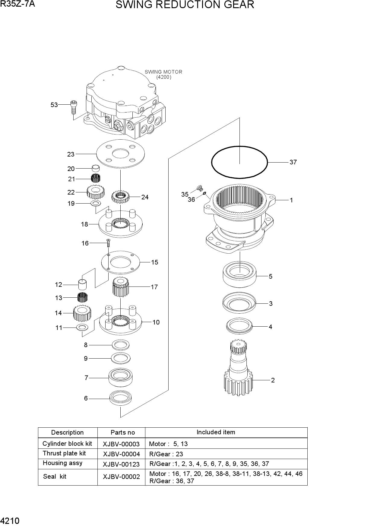 SWING REDUCTION GEAR