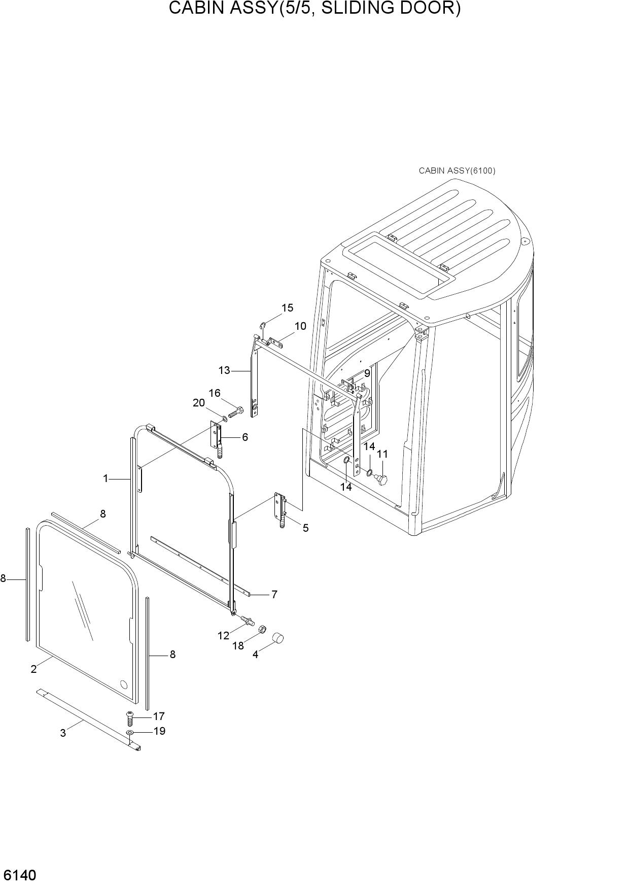 CABIN ASSY(5/5, SLIDING DOOR)