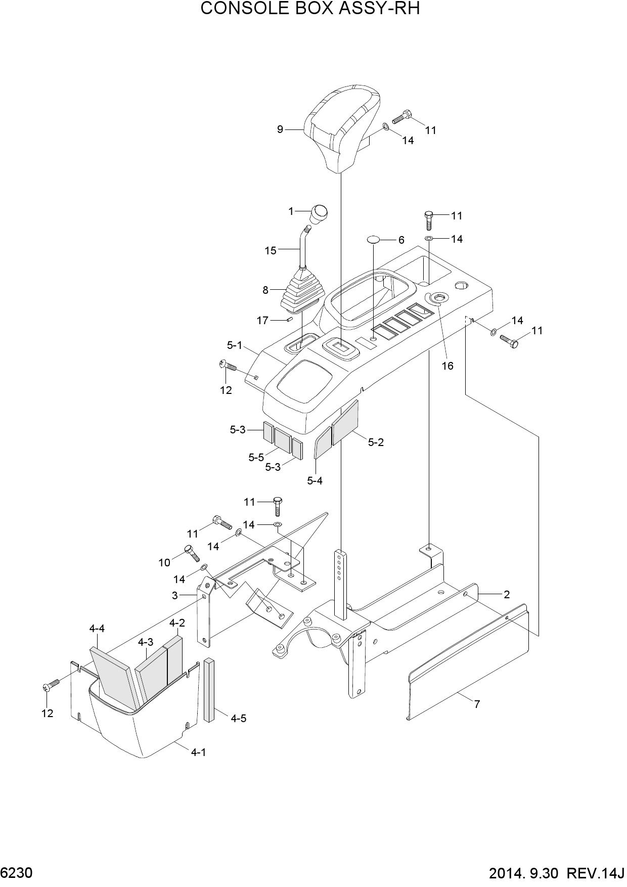 CONSOLE BOX ASSY-RH
