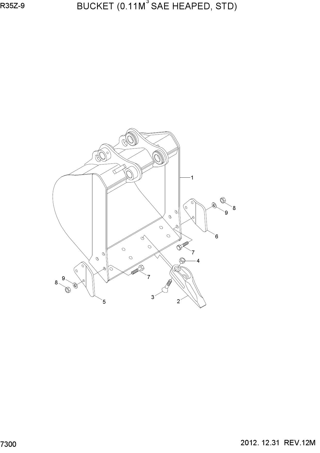 BUCKET(0.11M3 SAE HEAPED, STD)