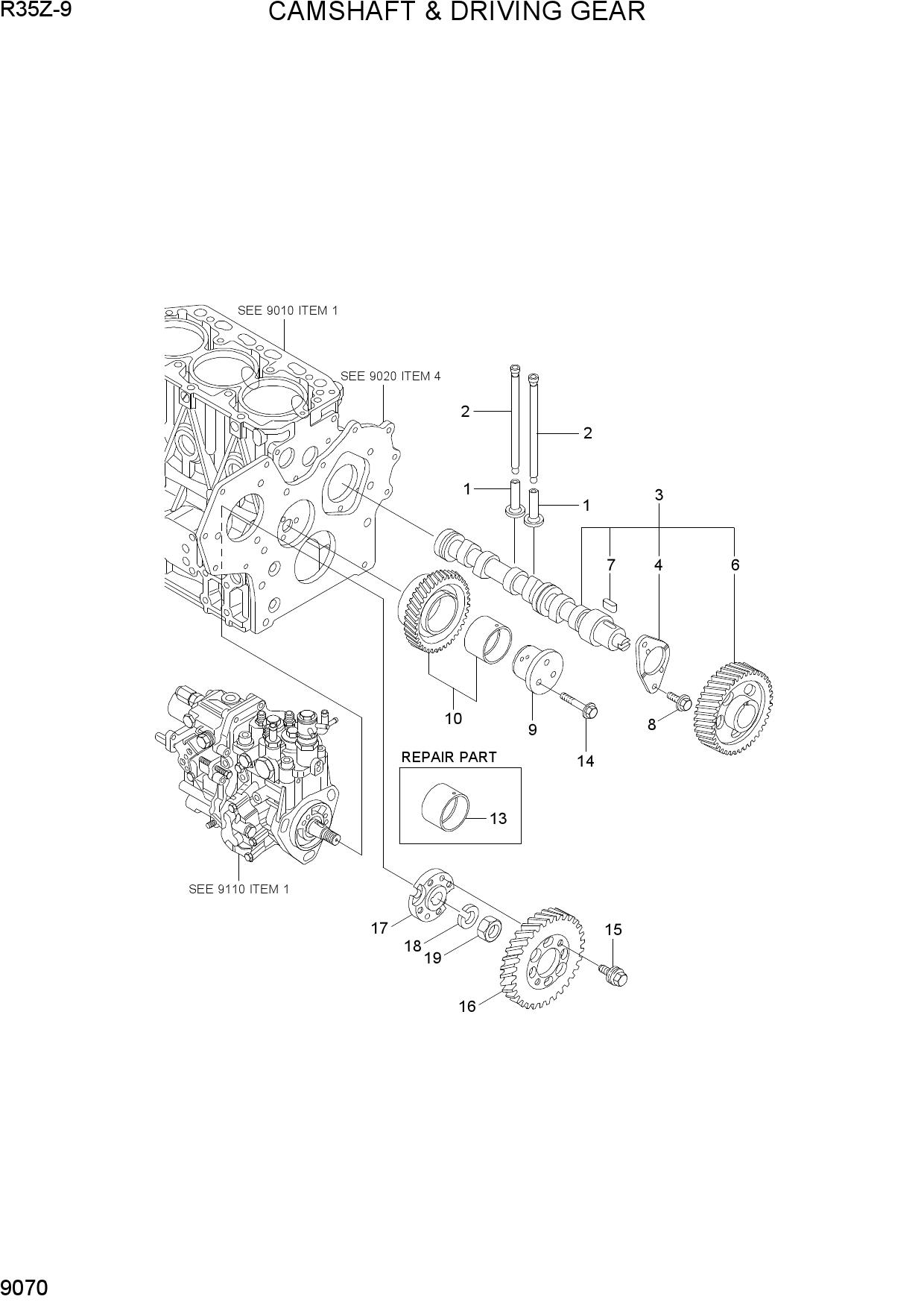 CAMSHAFT & DRIVING GEAR