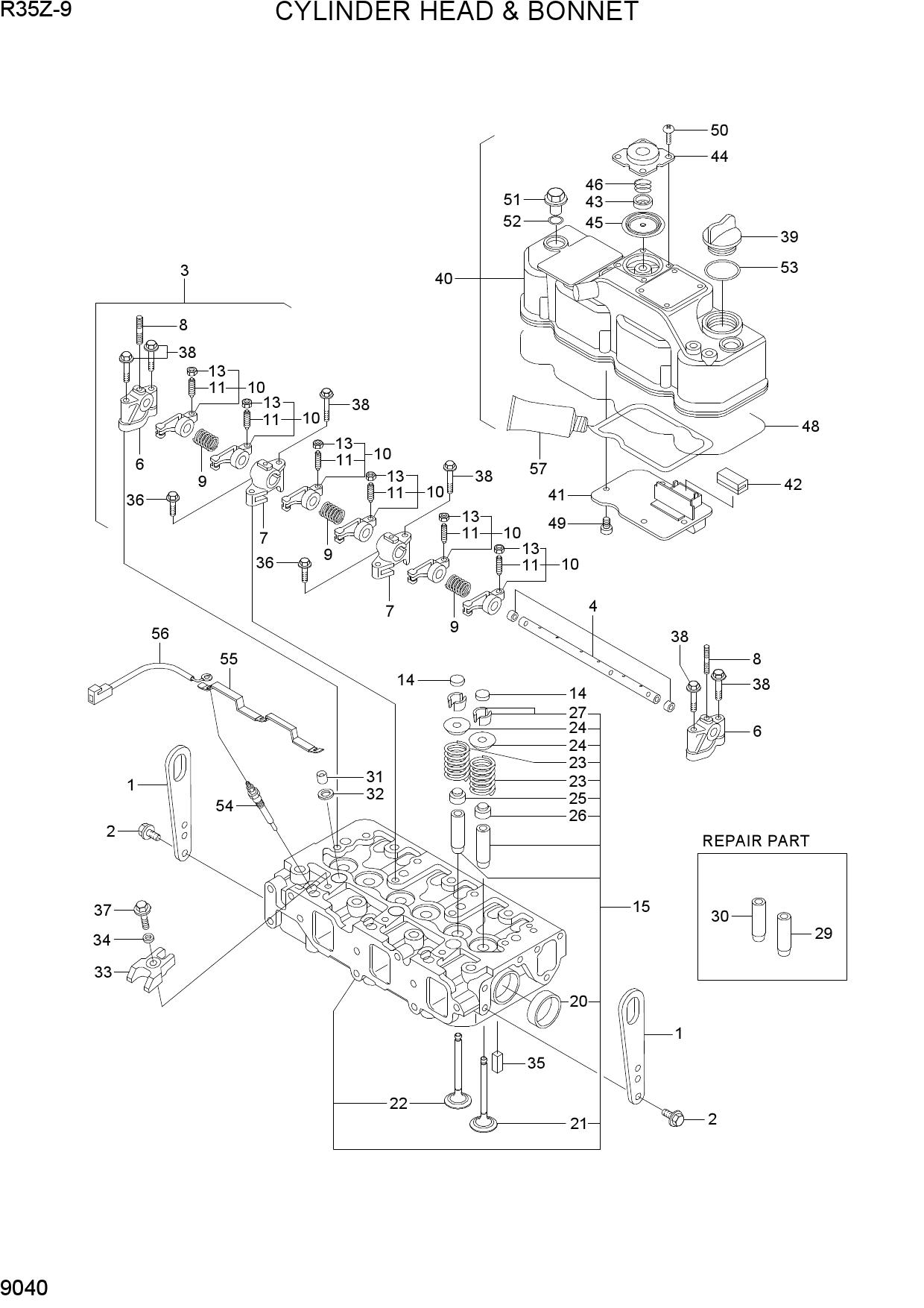 CYLINDER HEAD & BONNET