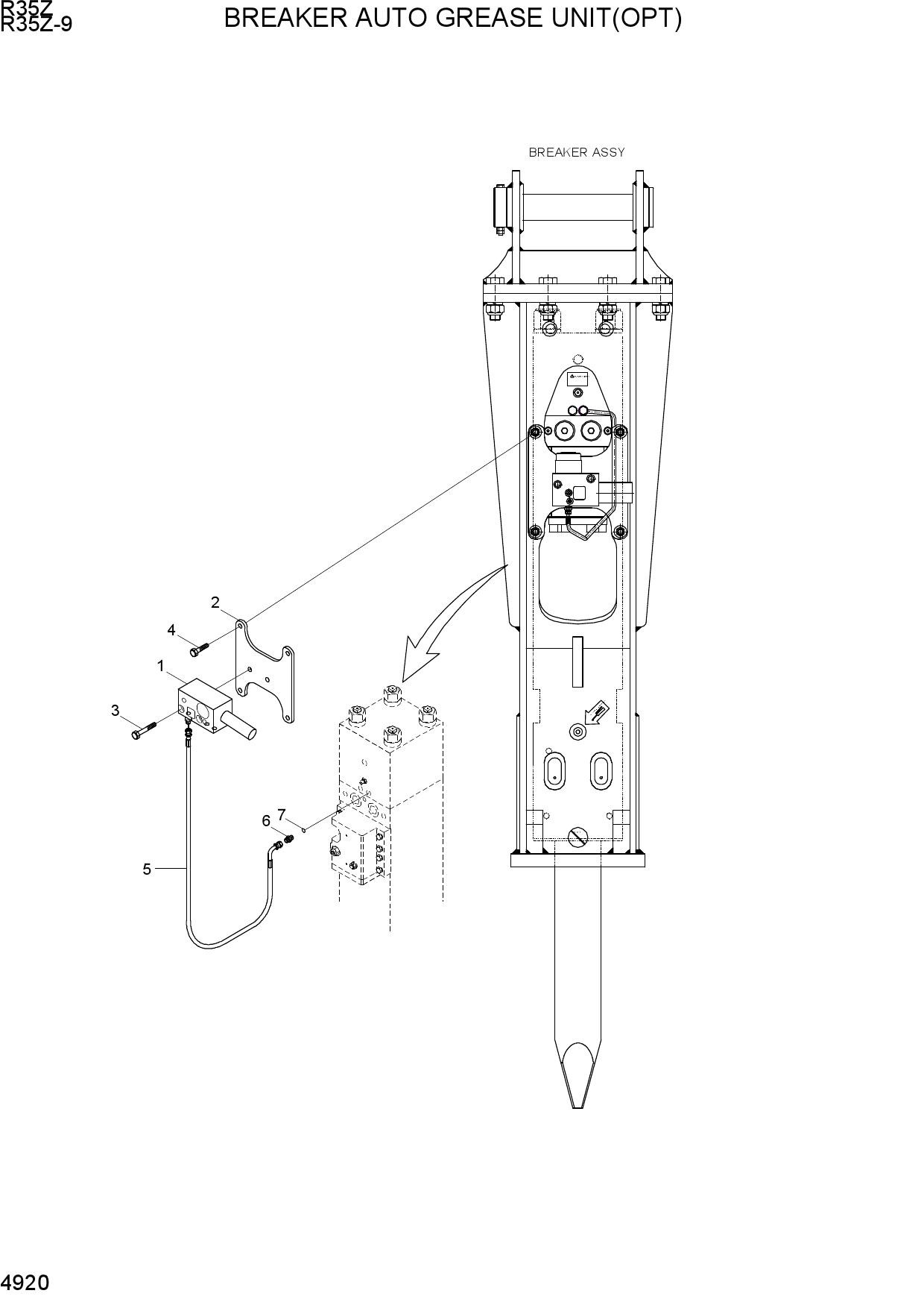 BREAKER AUTO GREASE UNIT(OPT)
