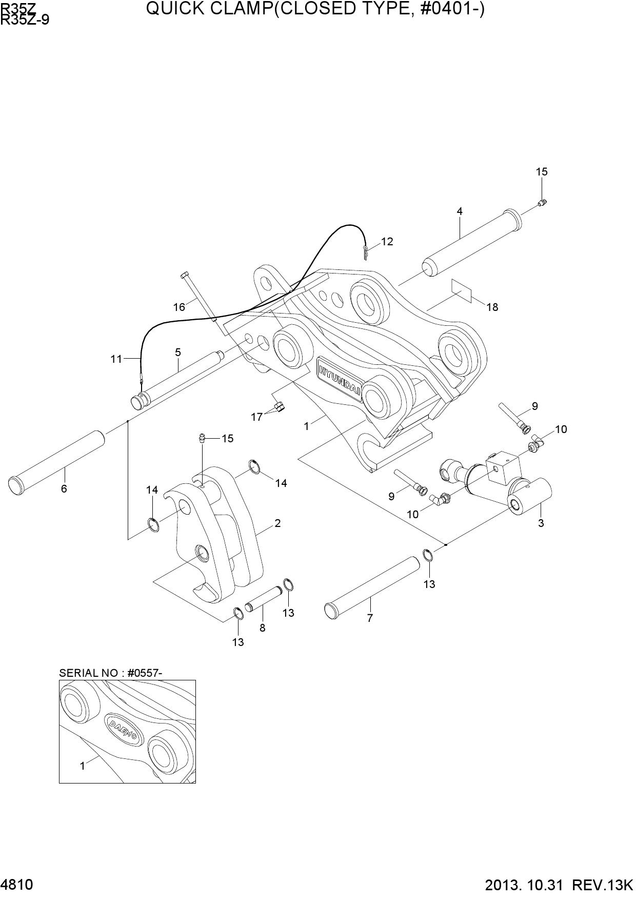 QUICK CLAMP ASSY(CLOSED TYPE, #0401-)