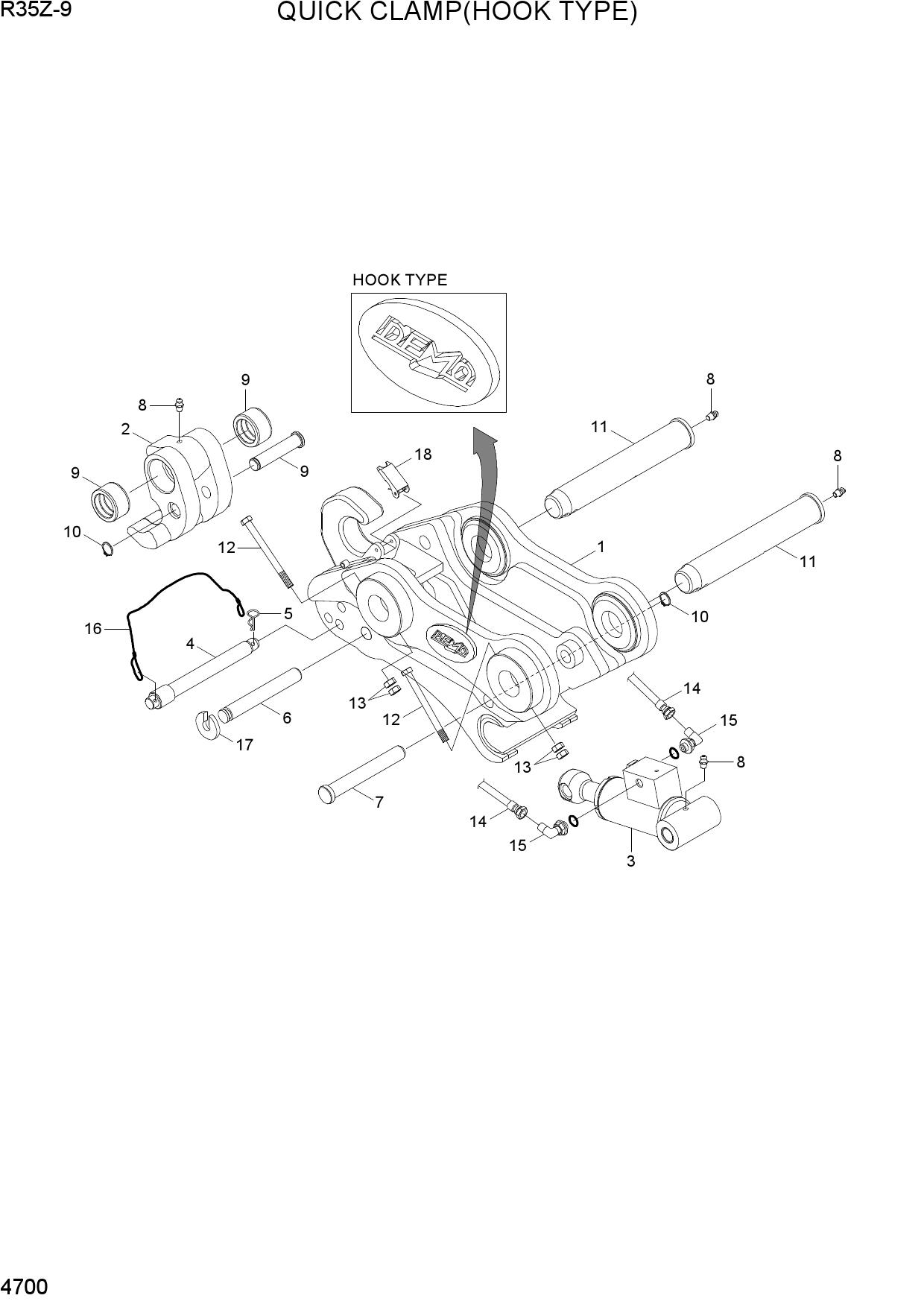 QUICK CLAMP(HOOK TYPE, -#0400)