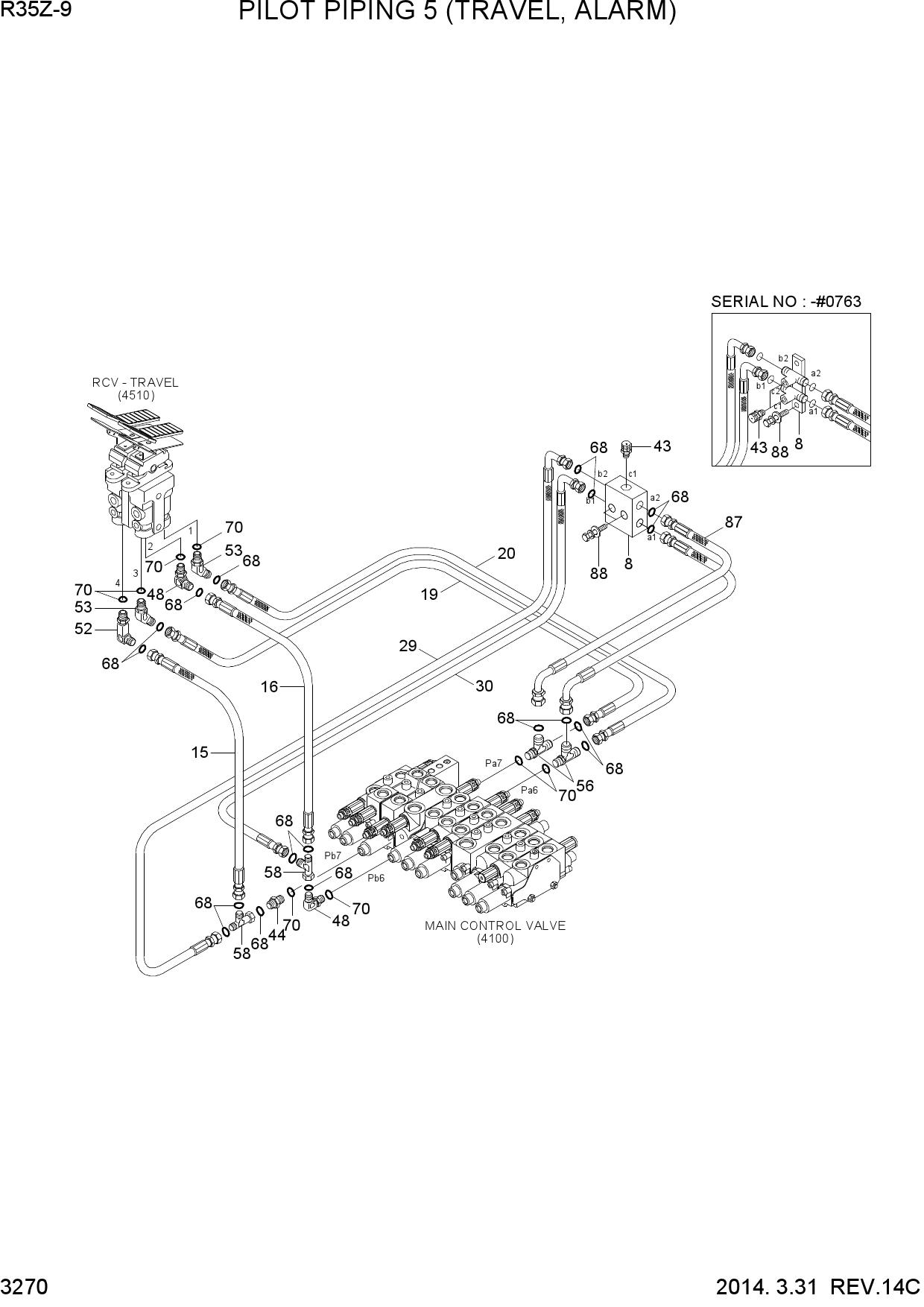 PILOT HYD PIPING 5(TRAVEL, ALARM)
