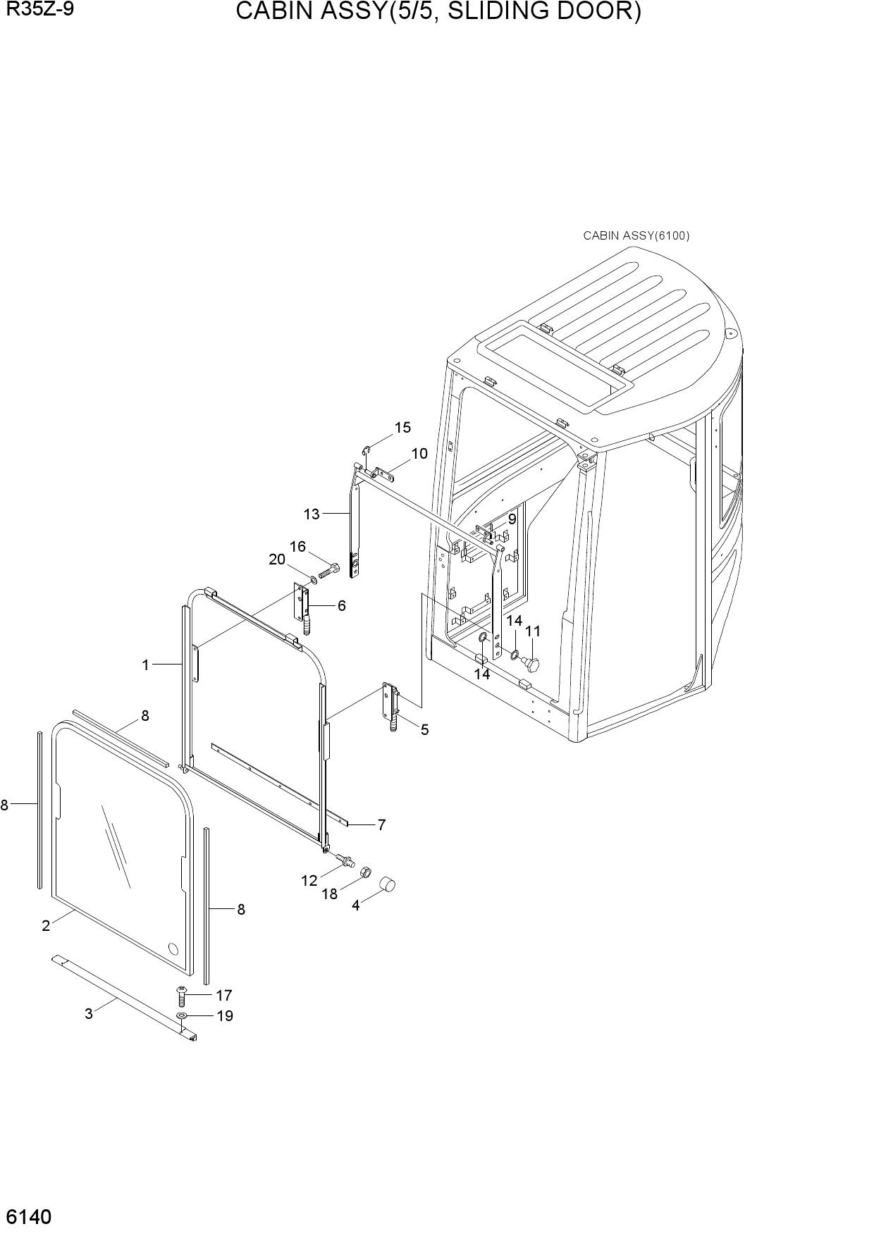 CABIN ASSY(5/5, SLIDING DOOR)