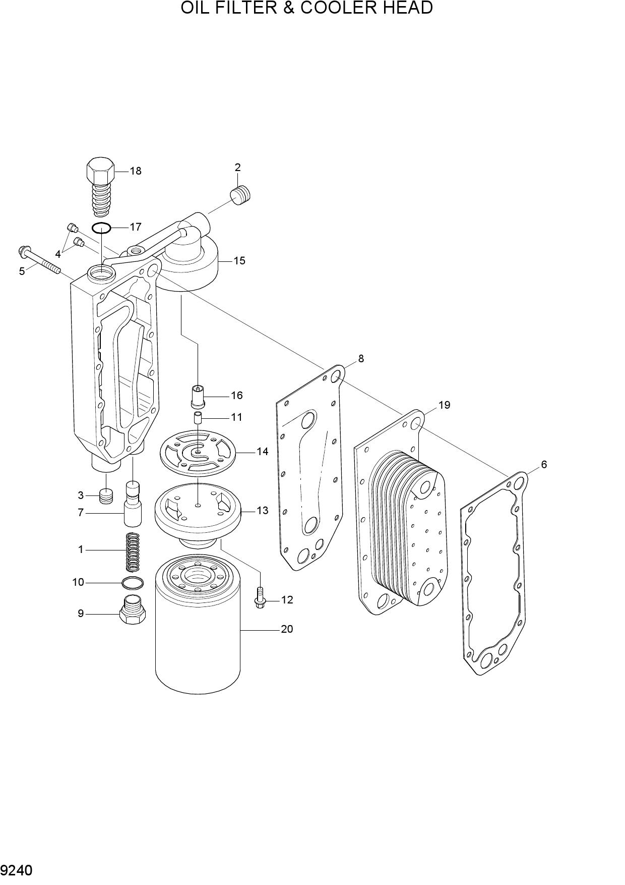 OIL FILTER & COOLER HEAD