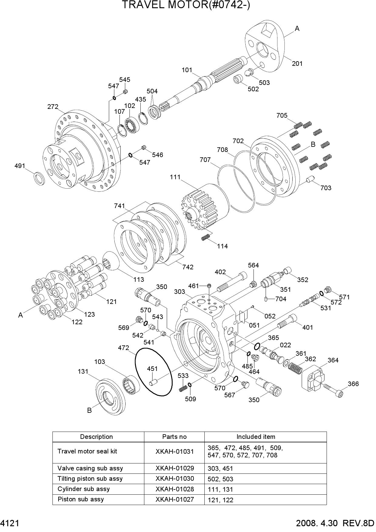 TRAVEL MOTOR(#0742-)