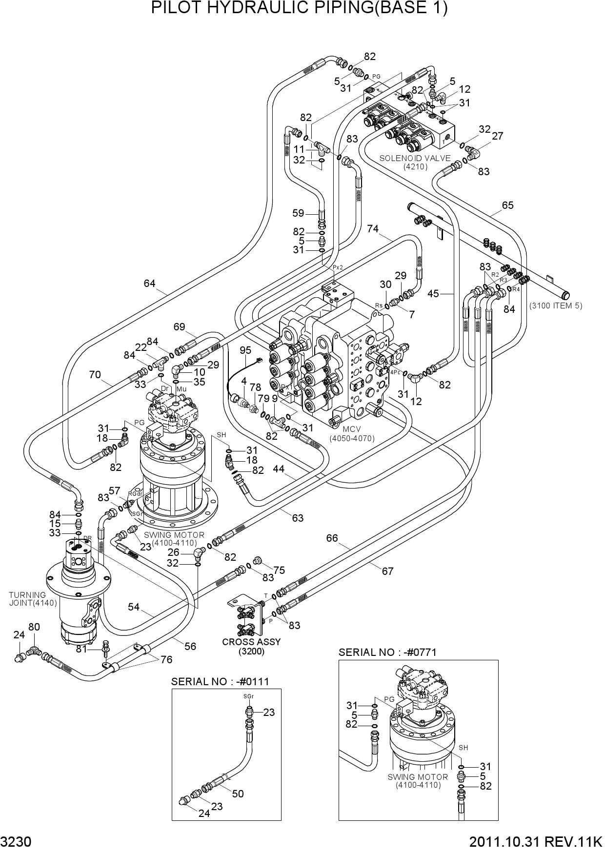 PILOT HYDRAULIC PIPING(BASE 1)