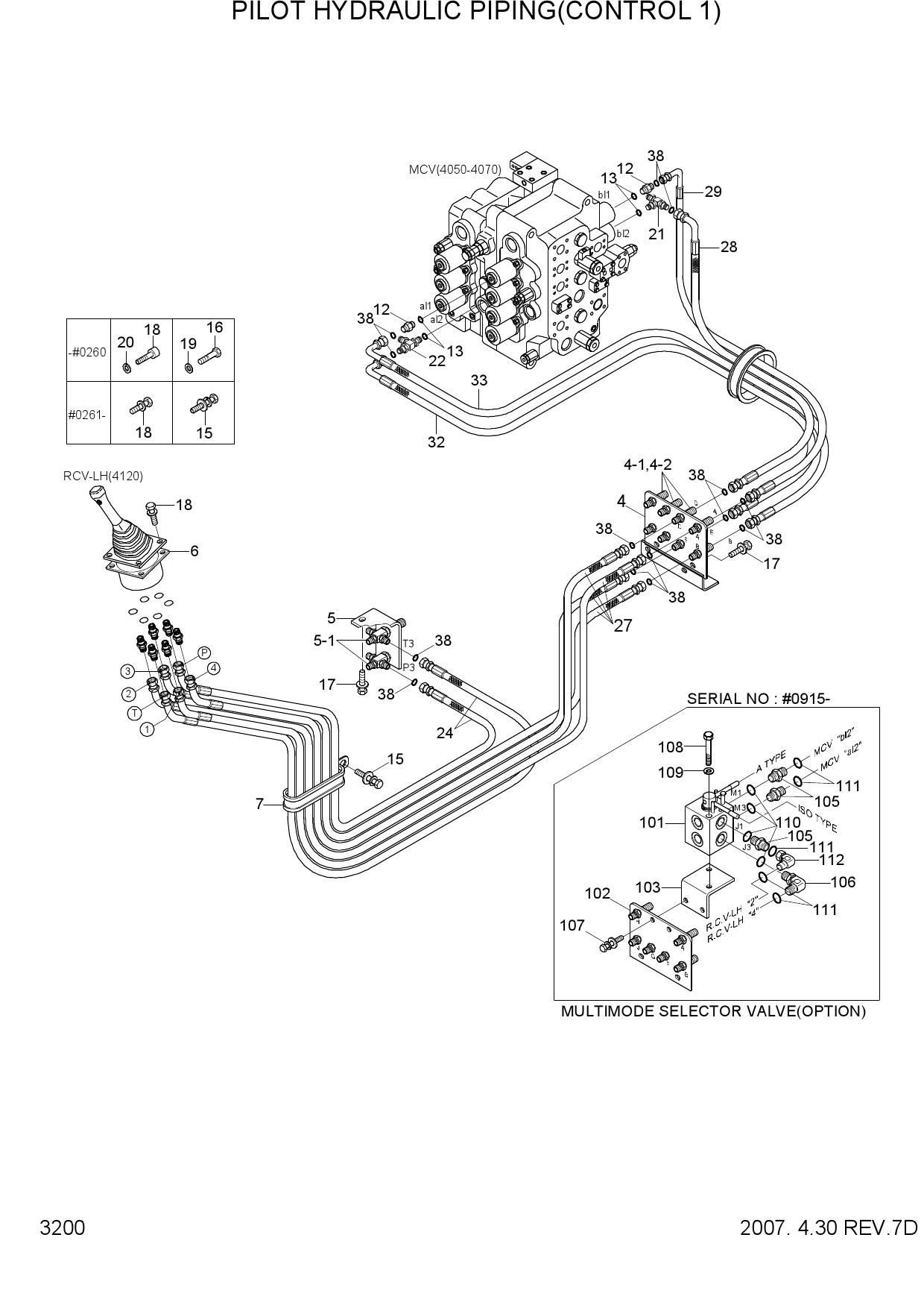 PILOT HYDRAULIC PIPING(CONTROL 1)