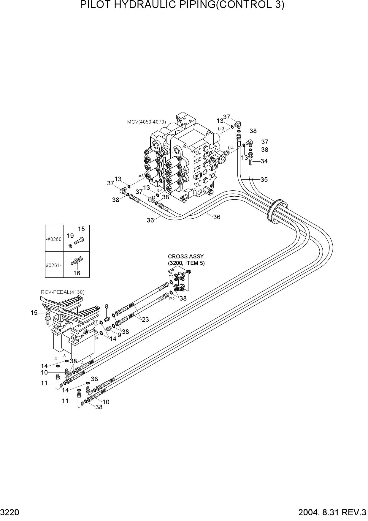 PILOT HYDRAULIC PIPING(CONTROL 3)