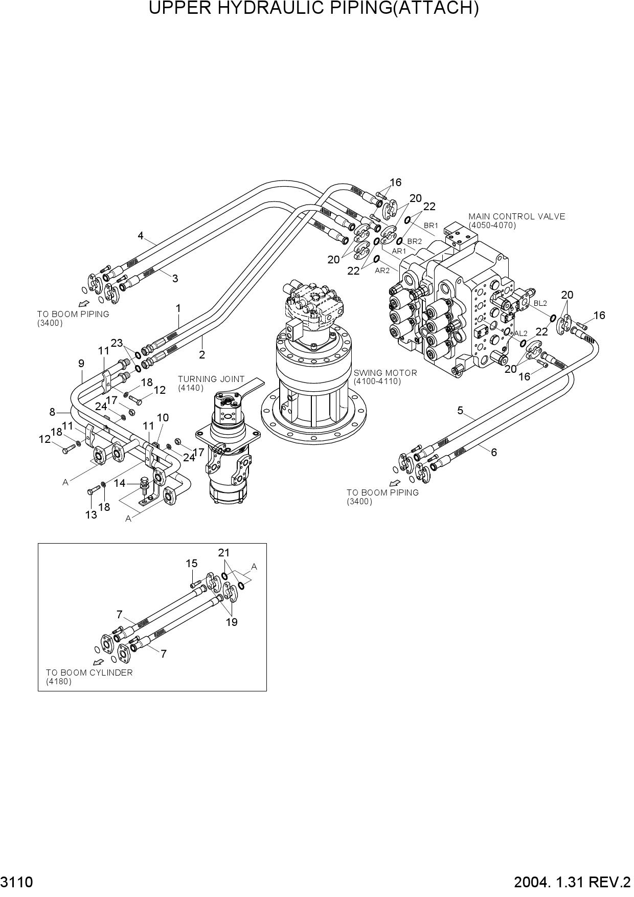 UPPER HYDRAULIC PIPING(ATTACH)
