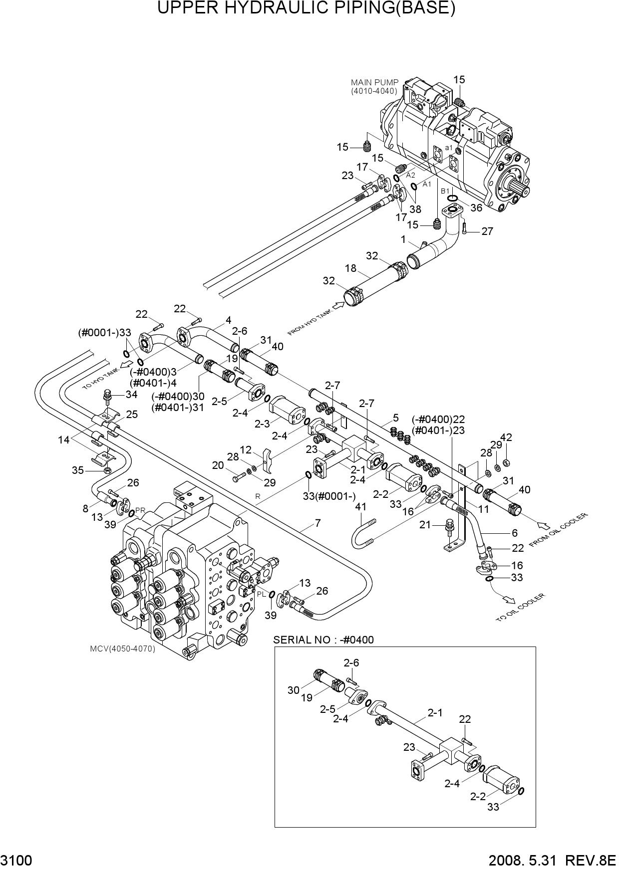 UPPER HYDRAULIC PIPING(BASE)