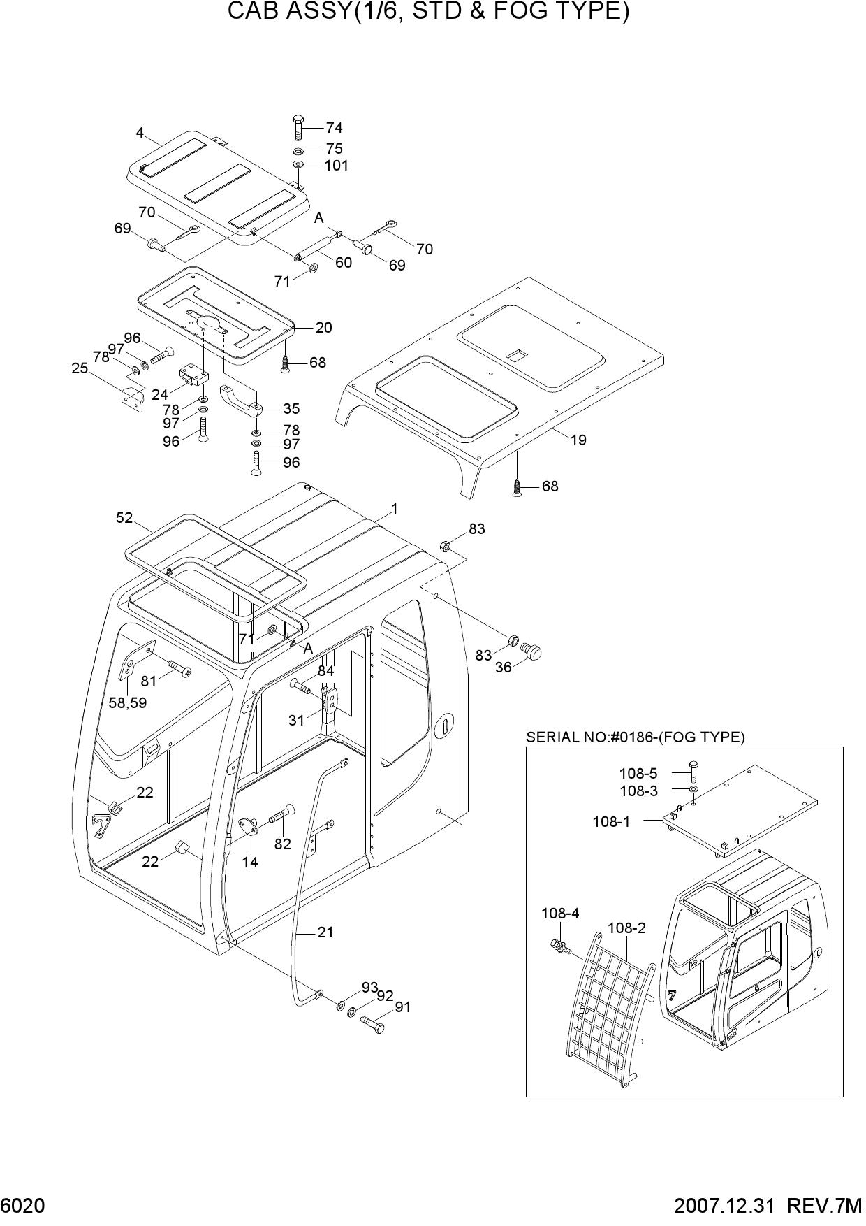 CAB ASSY(1/6, STD & FOG TYPE)