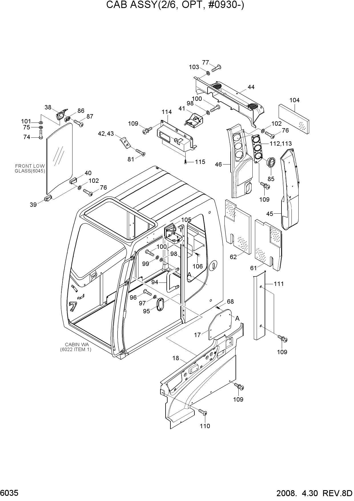 CAB ASSY(2/6, OPT, #0930-)