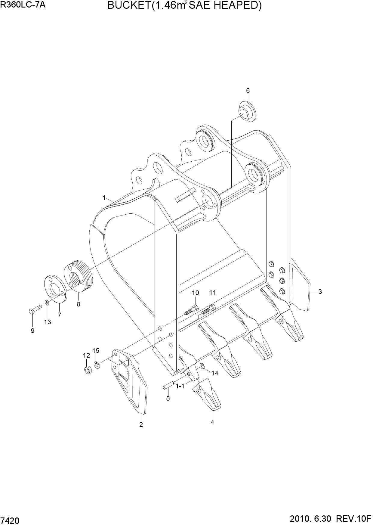 BUCKET(1.46M3 SAE HEAPED)