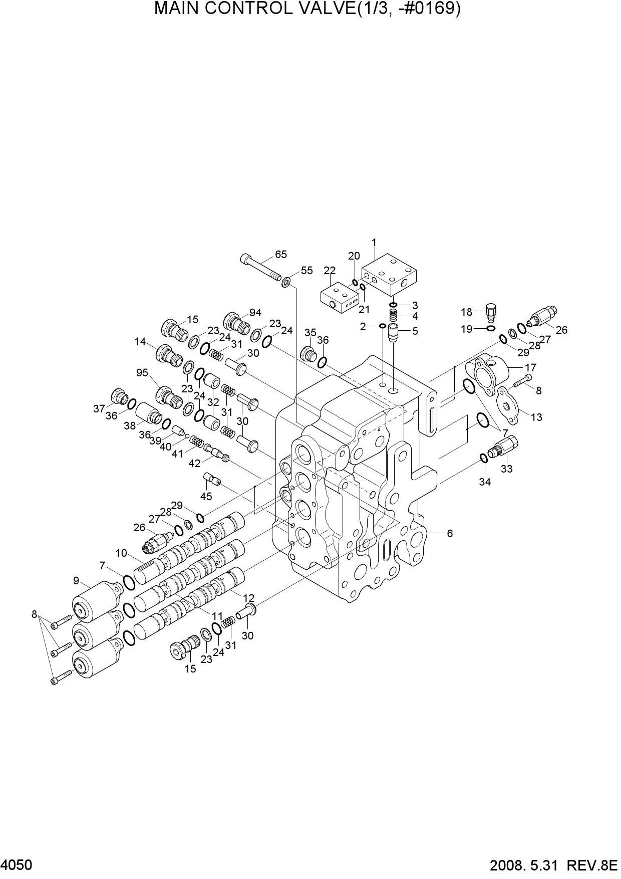MAIN CONTROL VALVE(1/3, TYPE 1, -#0169)