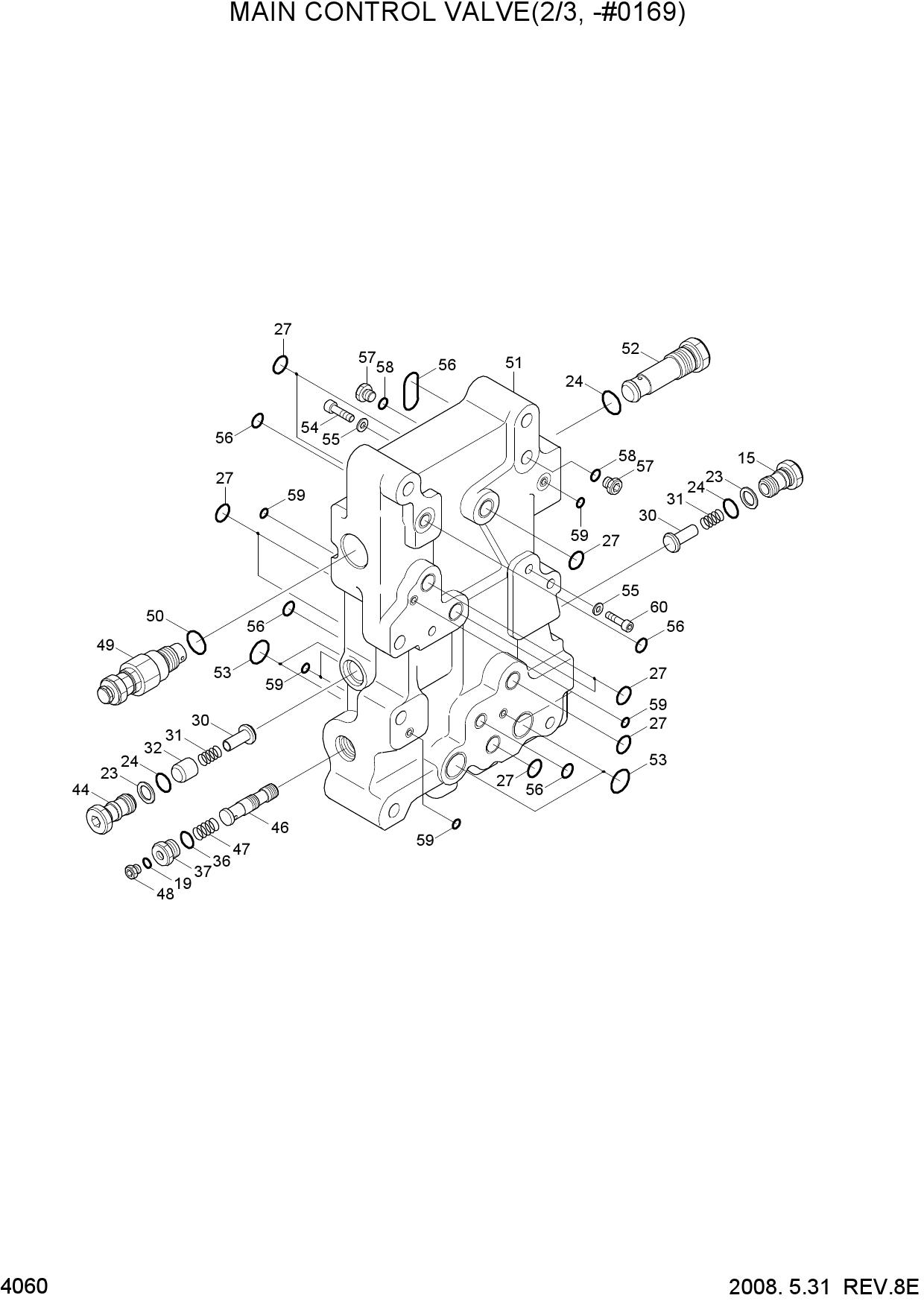 MAIN CONTROL VALVE(2/3, TYPE 1, -#0169)