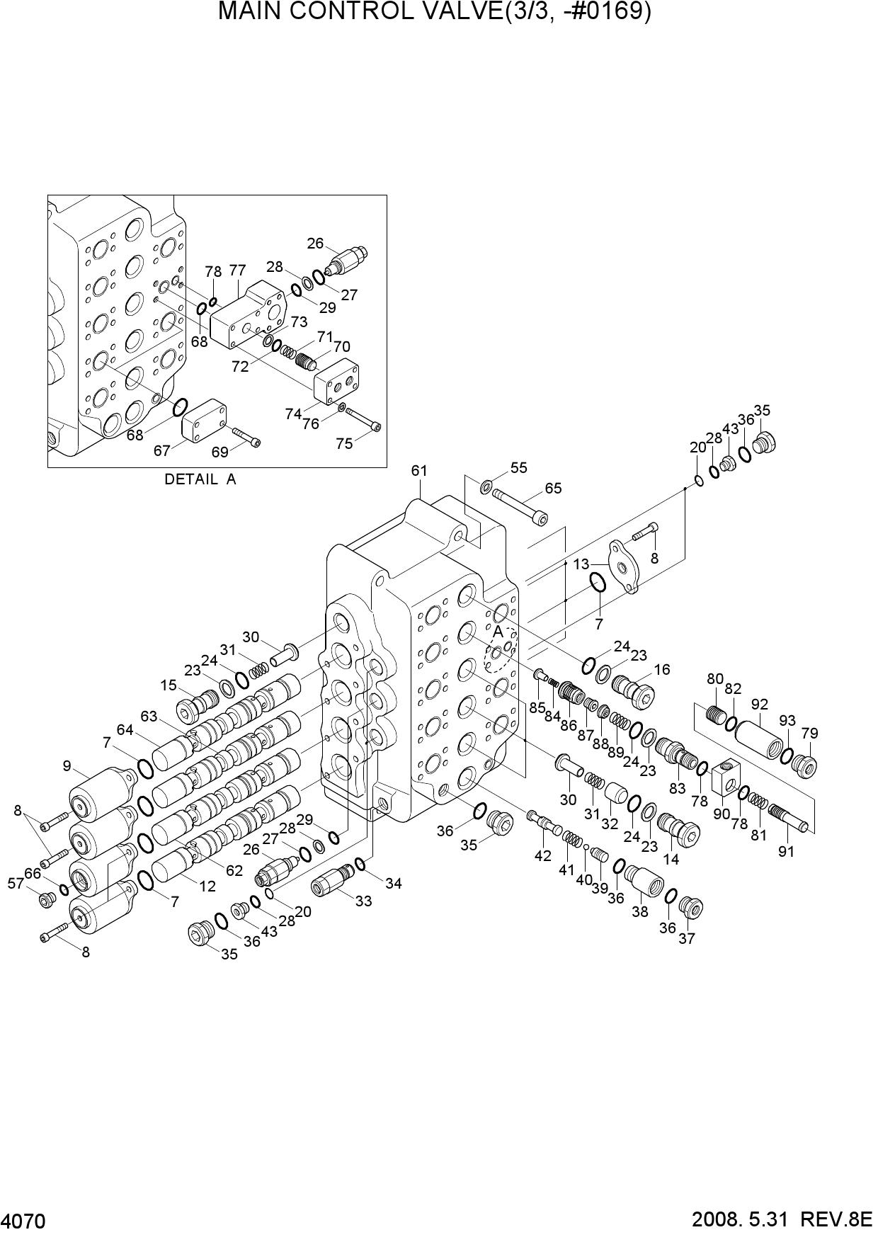 MAIN CONTROL VALVE(3/3, TYPE 1, -#0169)