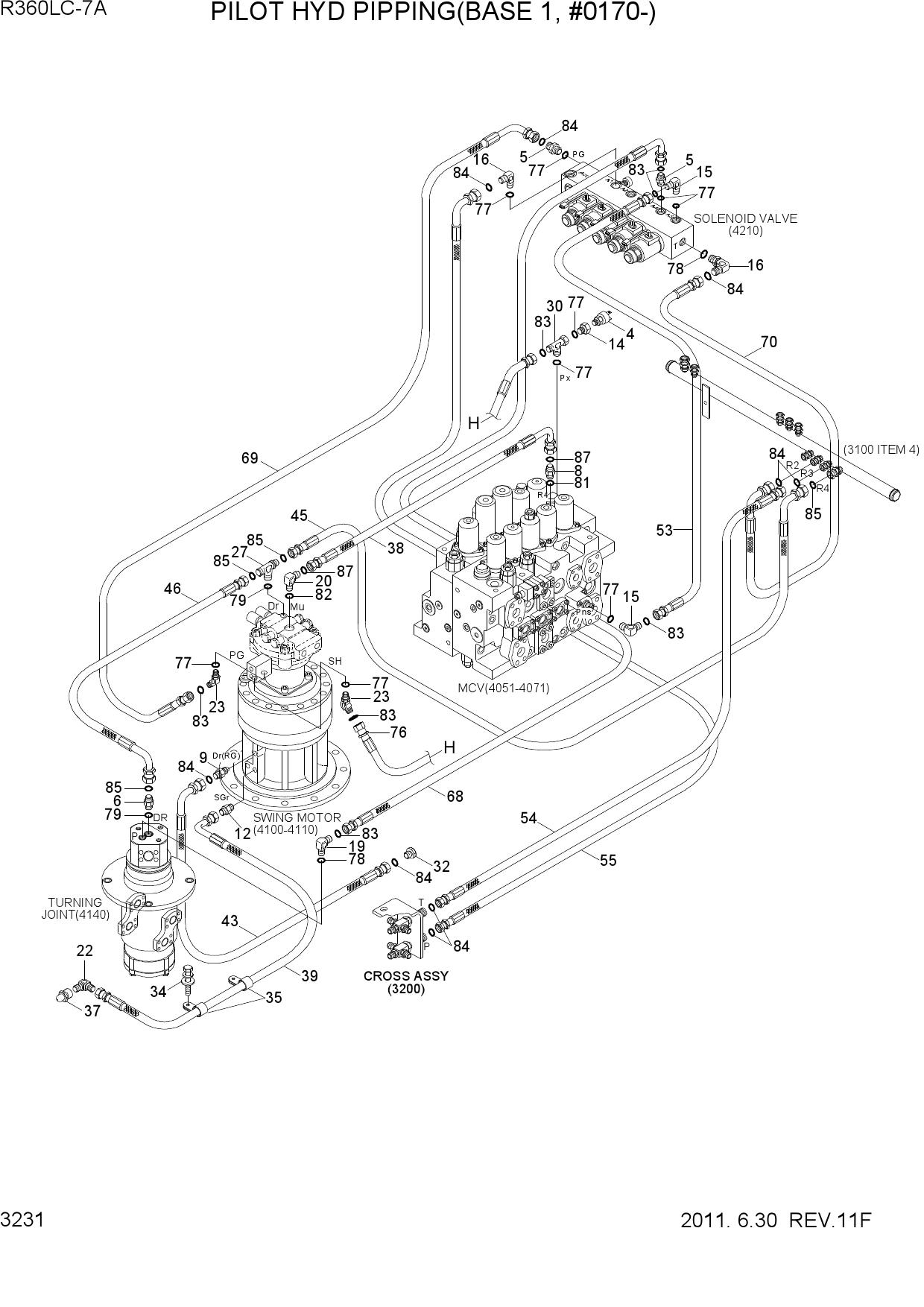 PILOT HYD PIP(BASE 1,MCV TYPE2,#0170-)