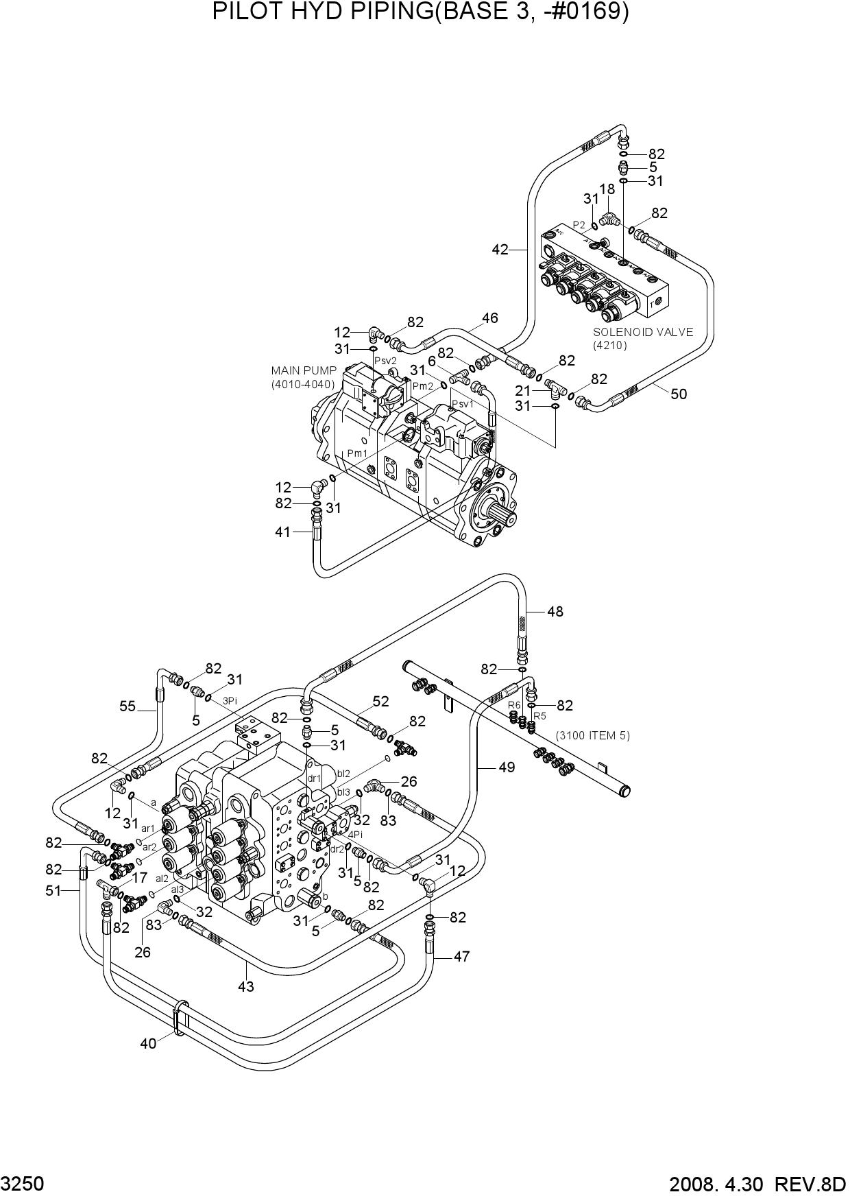 PILOT HYD PIP(BASE 3,MCV TYPE1,-#0169)