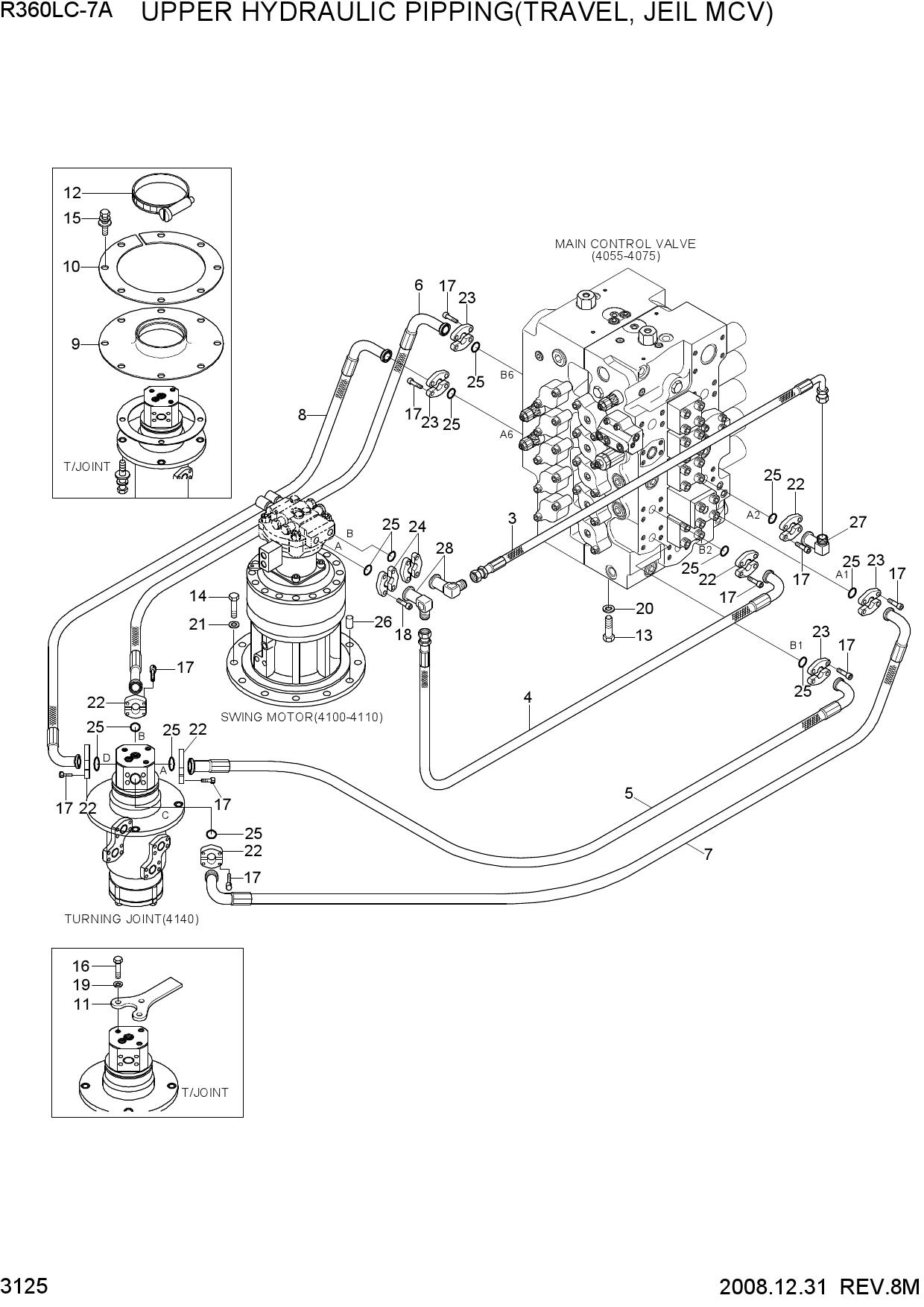 UPPER HYD PIPING(TRAVEL, MCV TYPE 3)