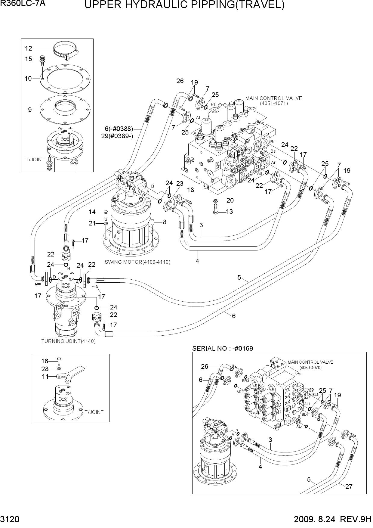 UPPER HYDRAULIC PIPING(TRAVEL)