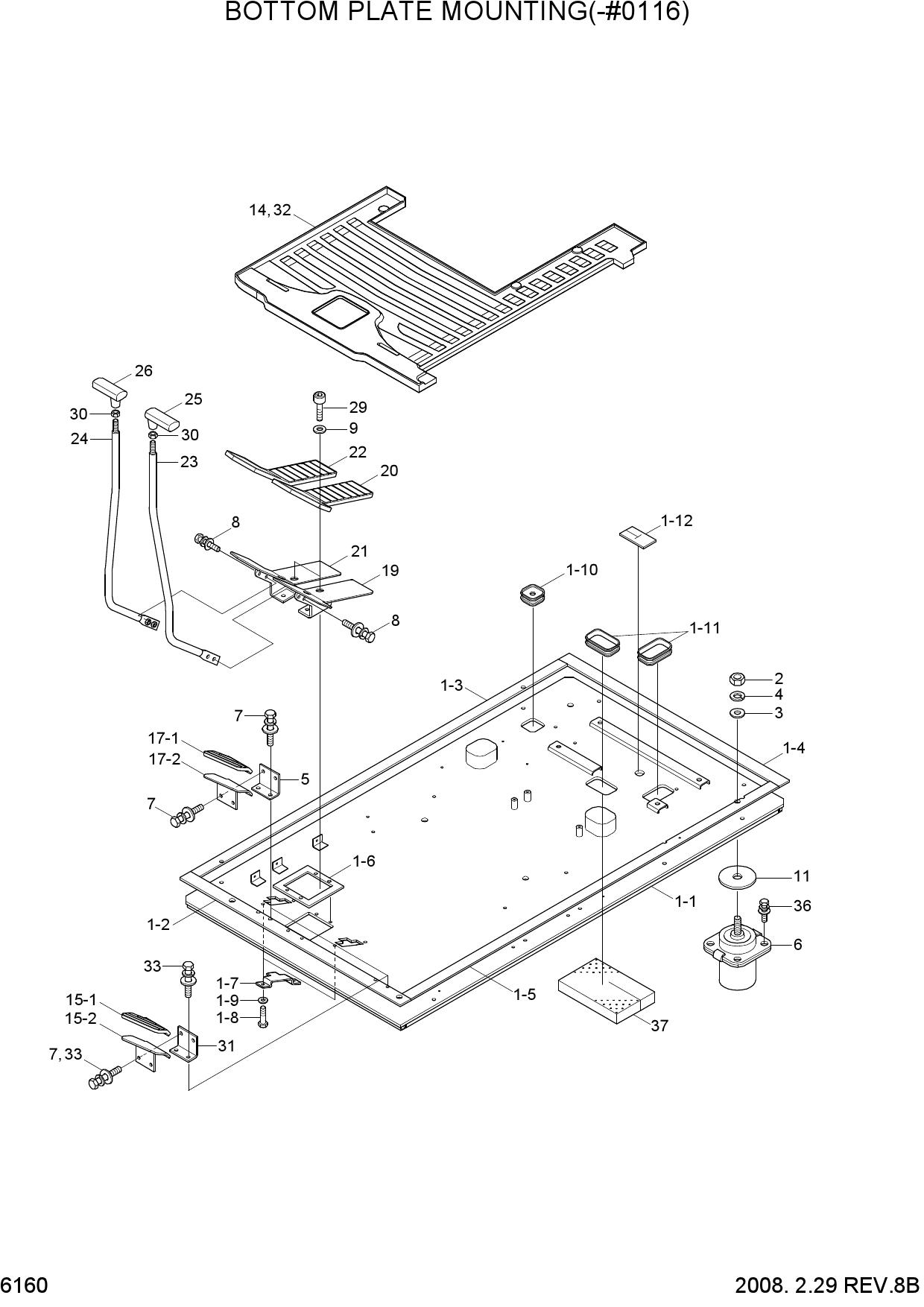 BOTTOM PLATE MOUNTING(-#0116)
