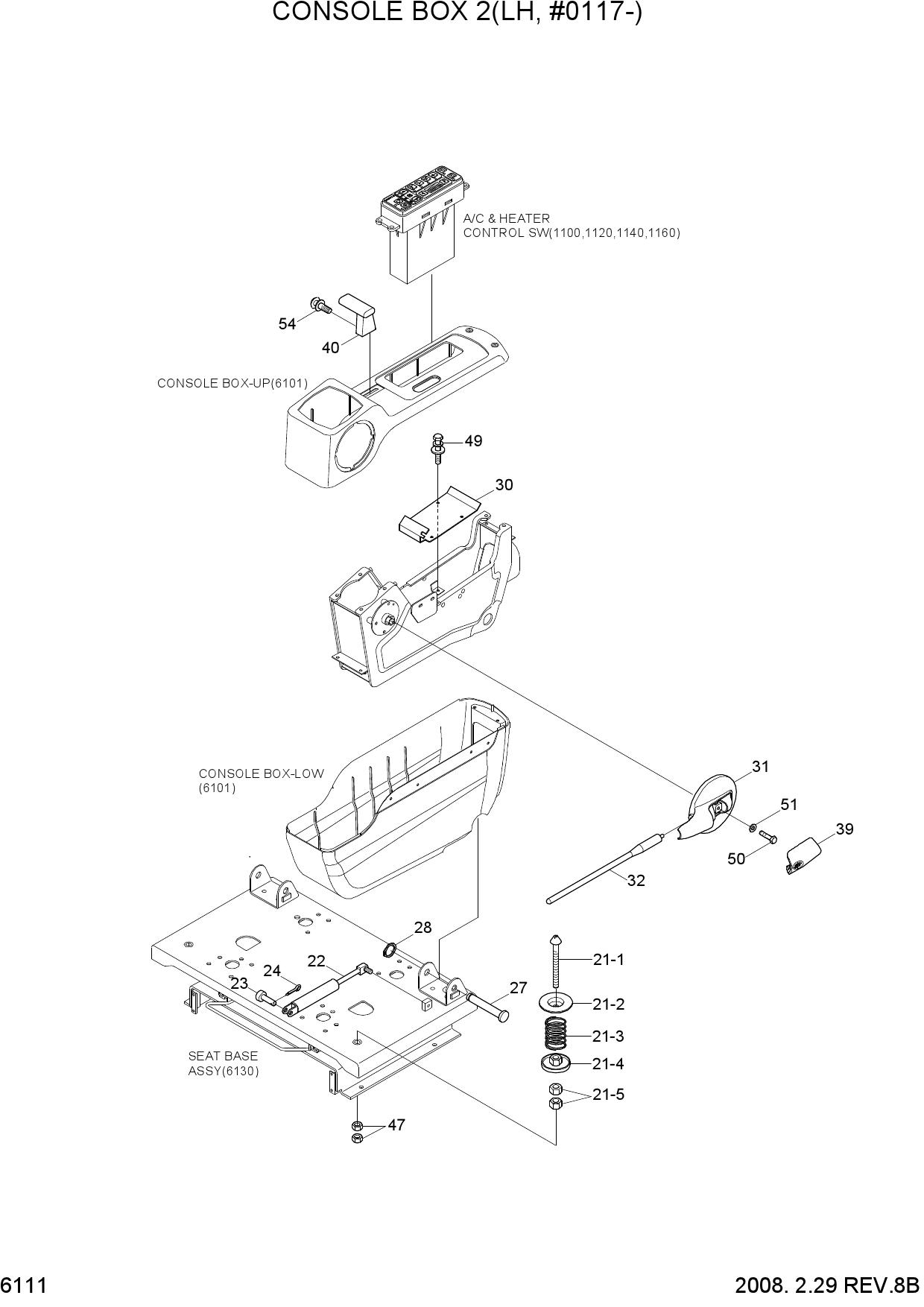 CONSOLE BOX 2(LH, #0117-)