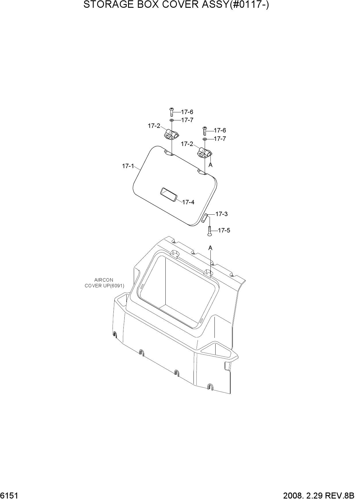 STORAGE BOX COVER ASSY(#0117-)
