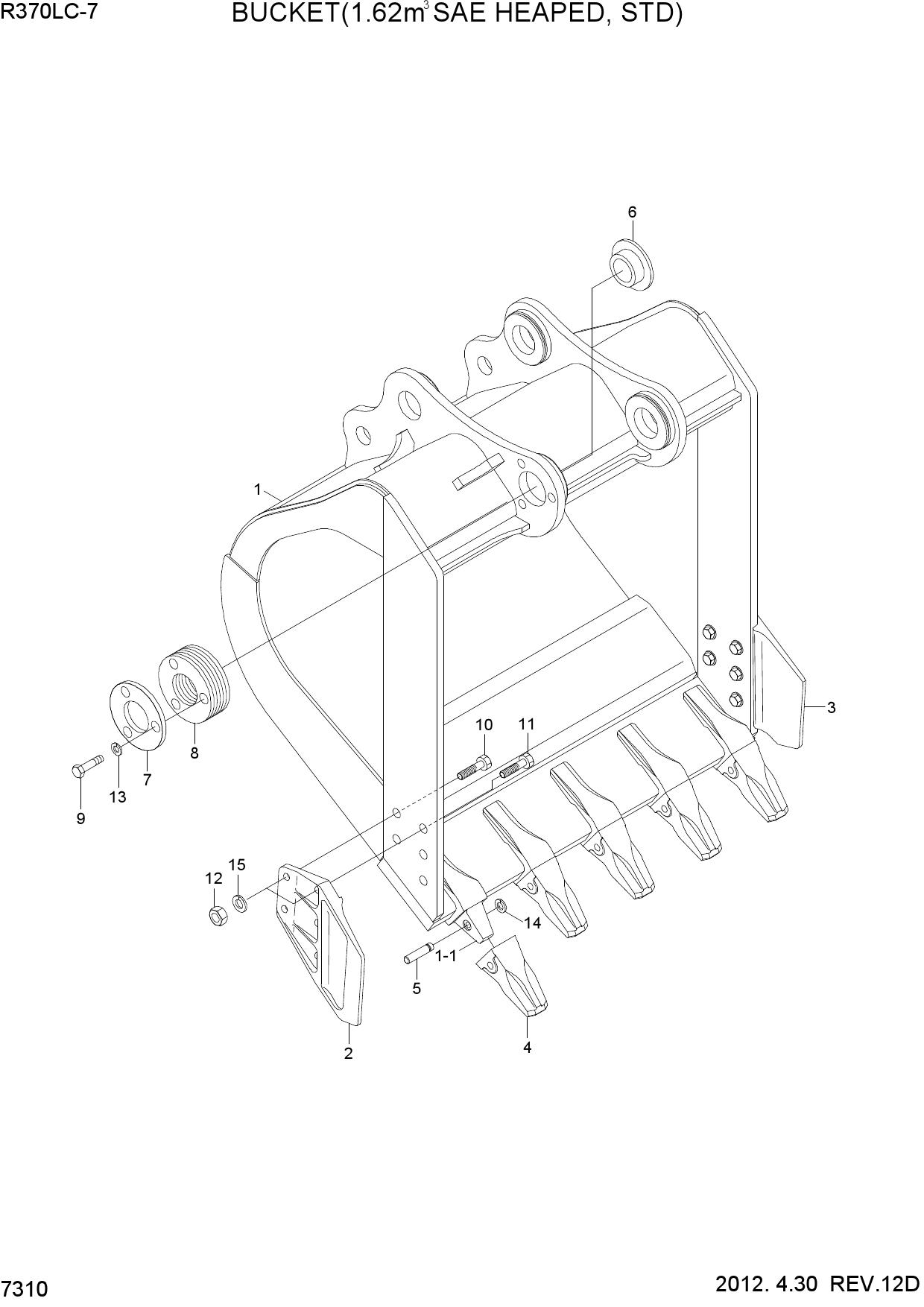 BUCKET(1.62M3 SAE HEAPED)